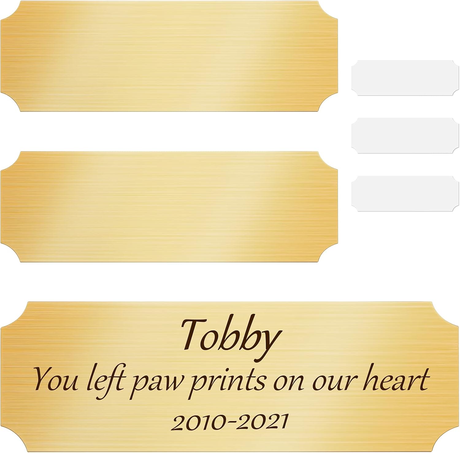 Sublimation Personalized Name Plates DIY Brush Gold