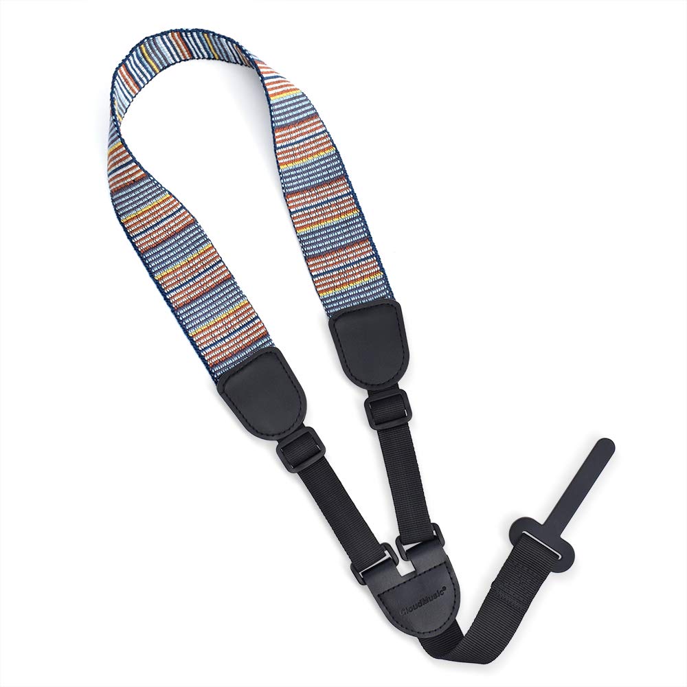 CLOUDMUSIC Ukulele Strap With Hook Button Free For Soprano Concert Tenor(Bohemia)