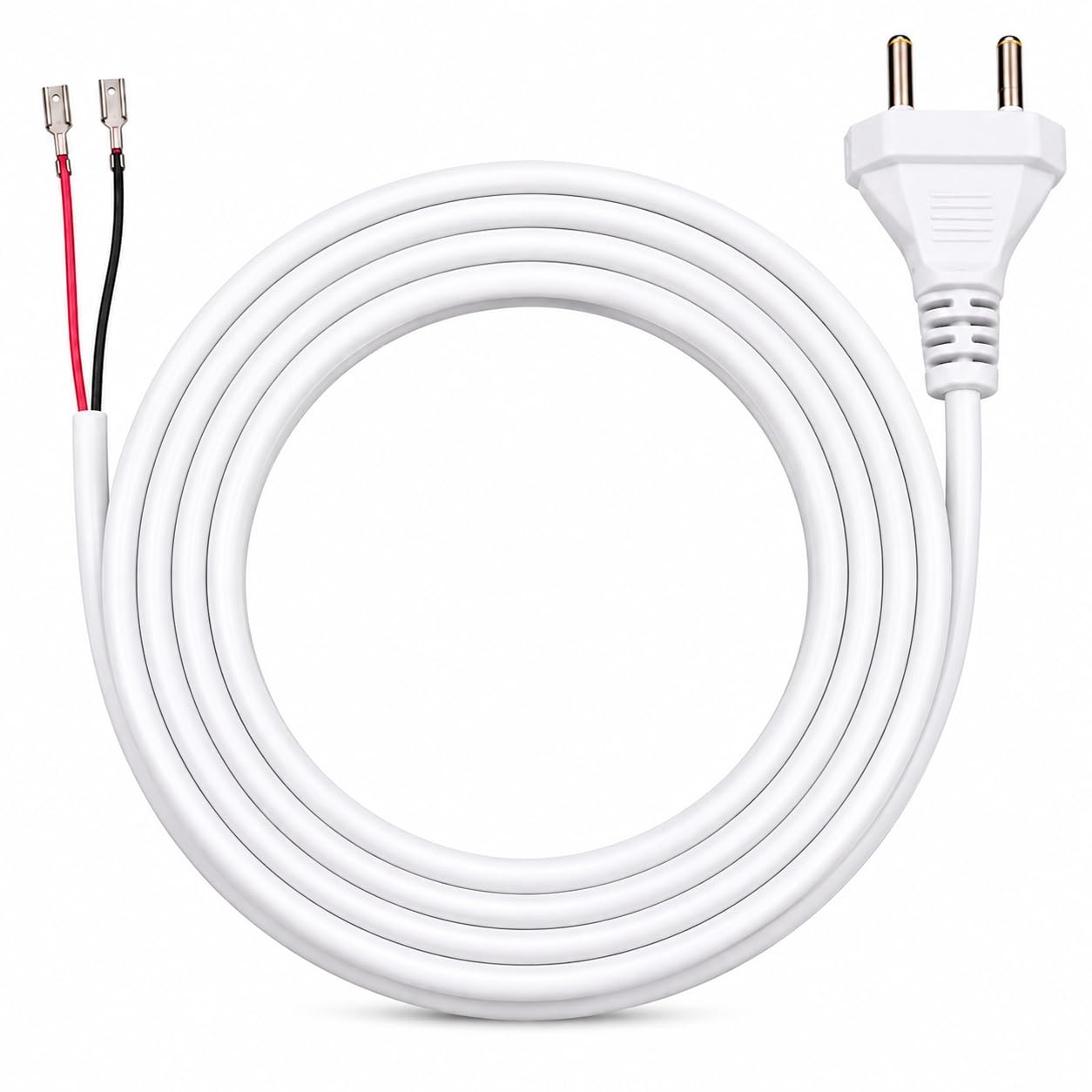 Mixer Grinder White Power Cable with Copper Wire, 2 Meter Length, 2-Pin AC Power Cord, Indoor Use, 6 Ampere, Type D Connector, Surge Protection-image-21