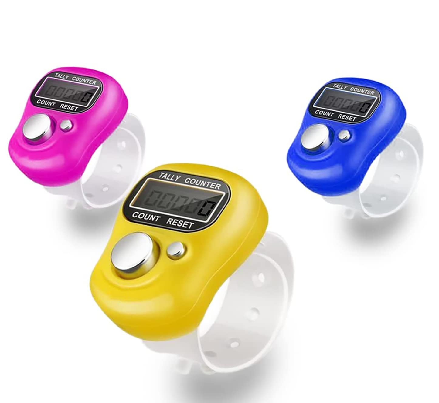 Portable Hand Finger Counting Machine Digital Head Electronic Tally Counter, 5 Digit Hand Clicker Finger Counter Multicolour with Clear Visible Numbers, Useful for Various Counting Purposes Pack of 3-image-14