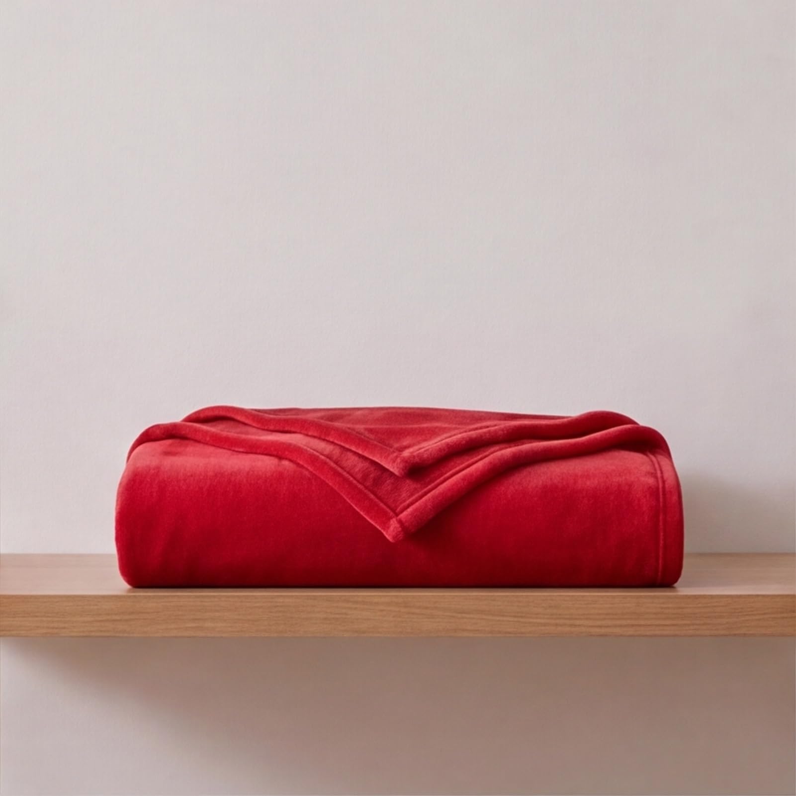 Plaid canapé couverture polaire flanelle rouge doux et chaud toutes saisons