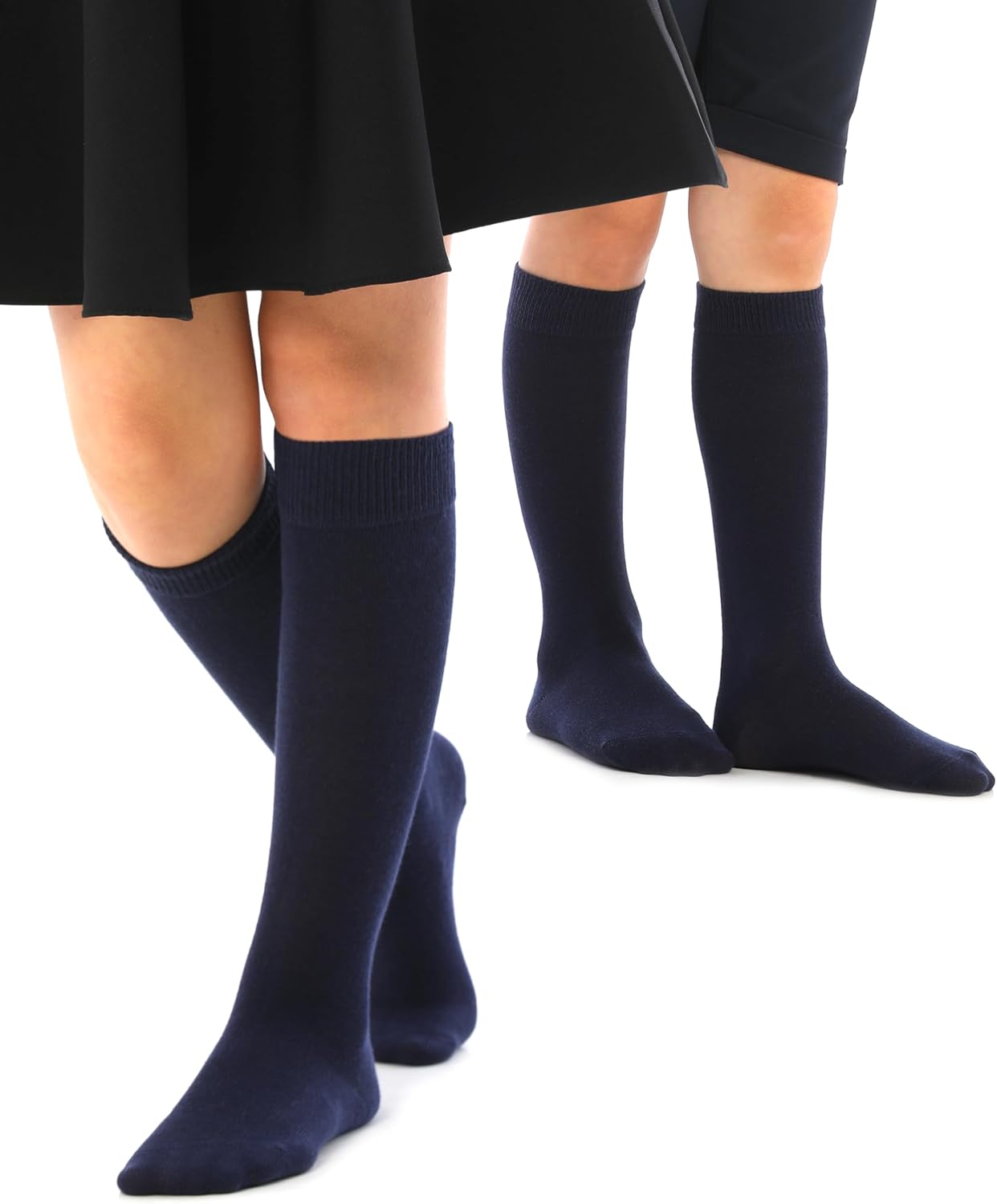 Girls, Boys, Kids, Knee High Long School Uniform Dress Socks, Premium Cotton, Soft, Toddler, 3-14 Years Old