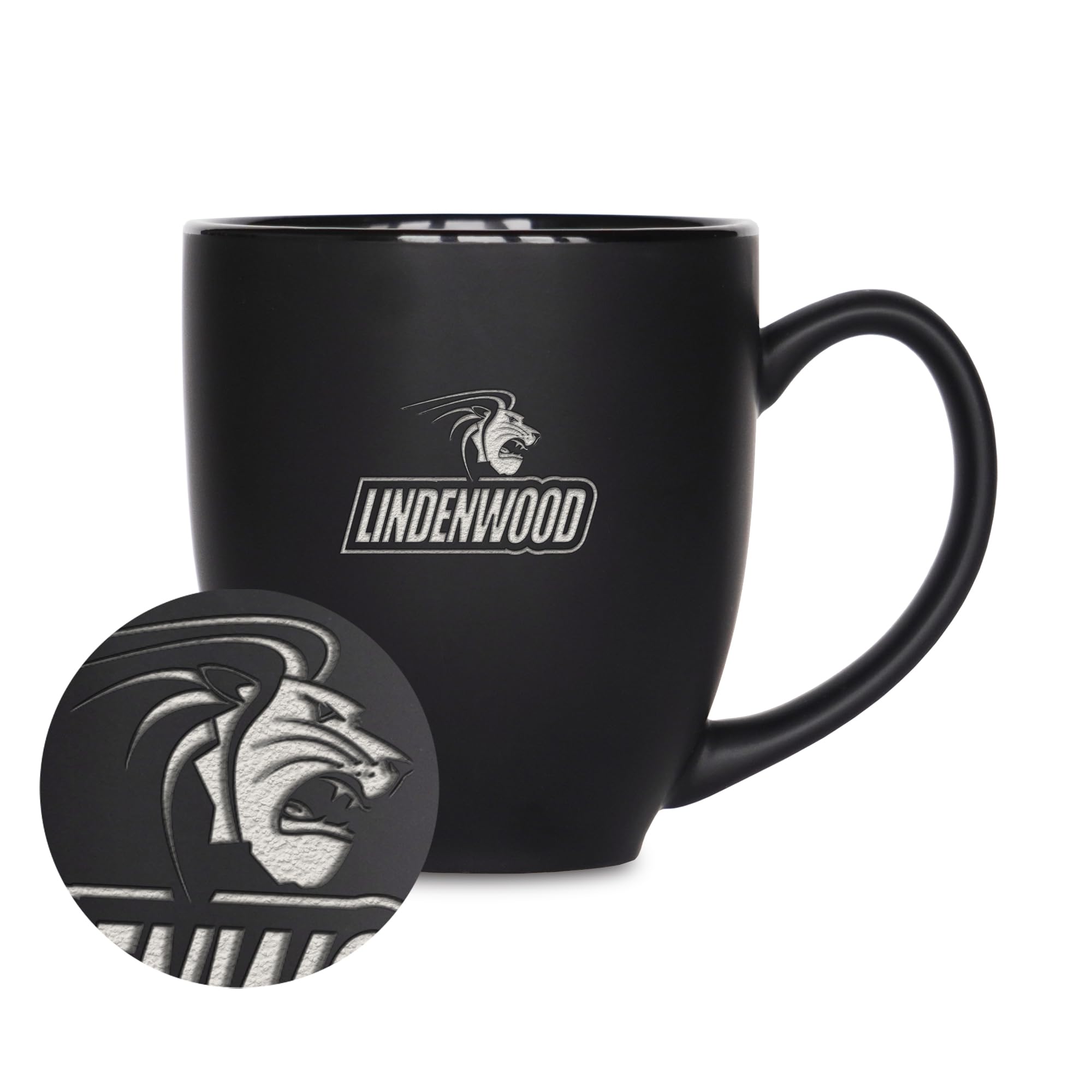 Mug Lindenwood Lions en céramique, fini les impressions effacées grâce à la gravure laser 425ml