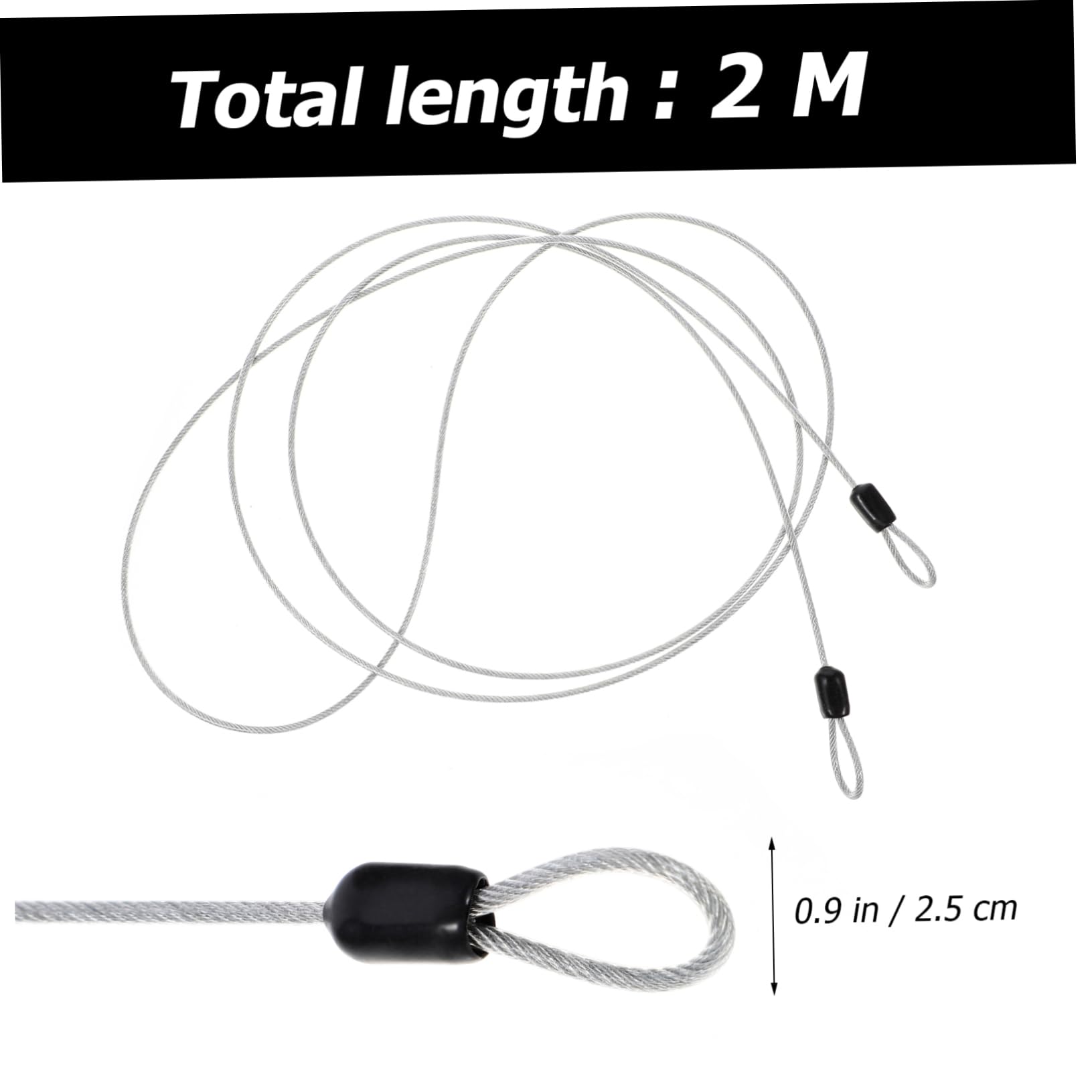 MUCKLILY 3pcs Sturdy Rope Steel Wire Ropes Wire Cable Rope Car Clothing Wire Rope Long Steel Wire Rope Hard Rope