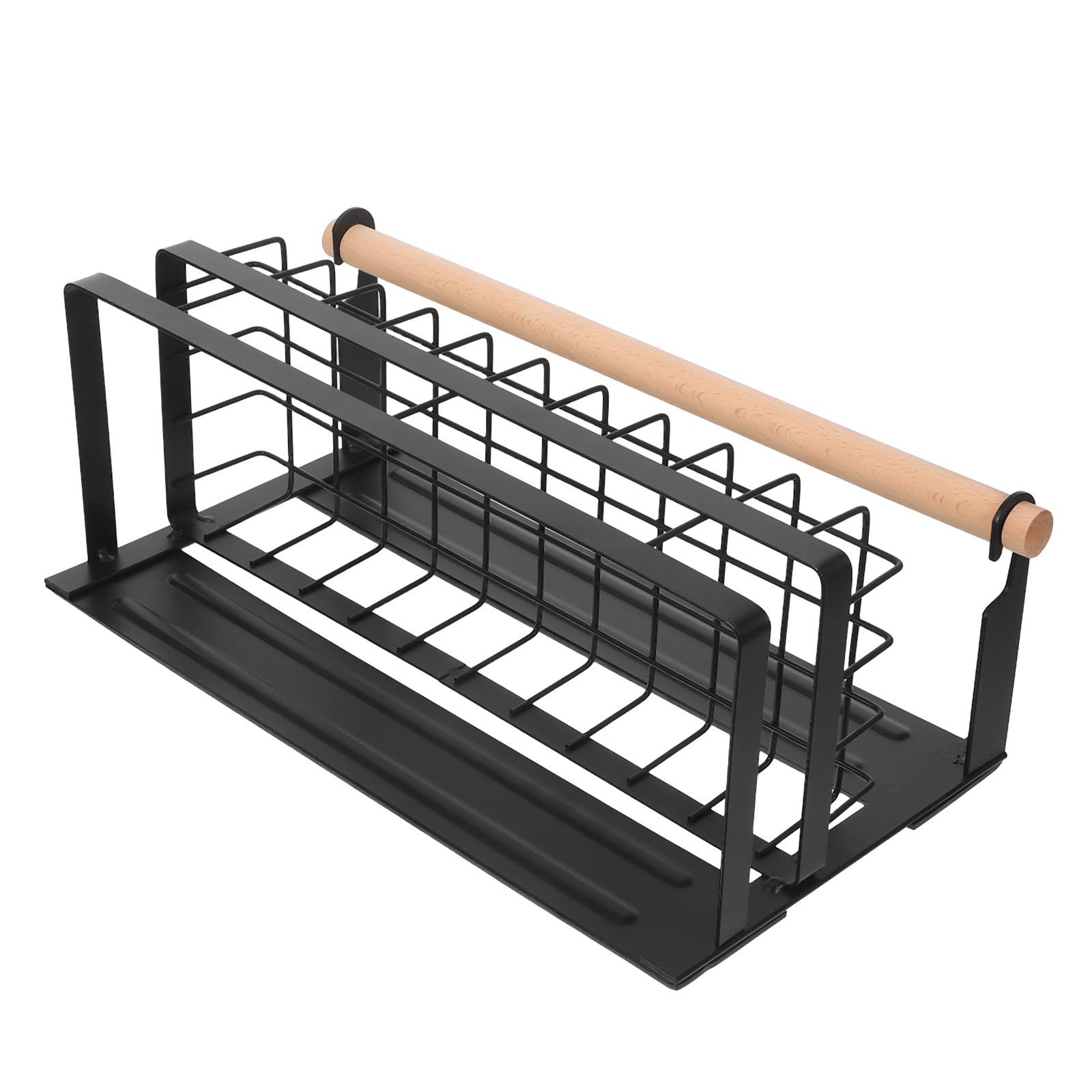 Scaffale Magnetico per Spezie da Frigorifero in Acciaio al Carbonio Nero