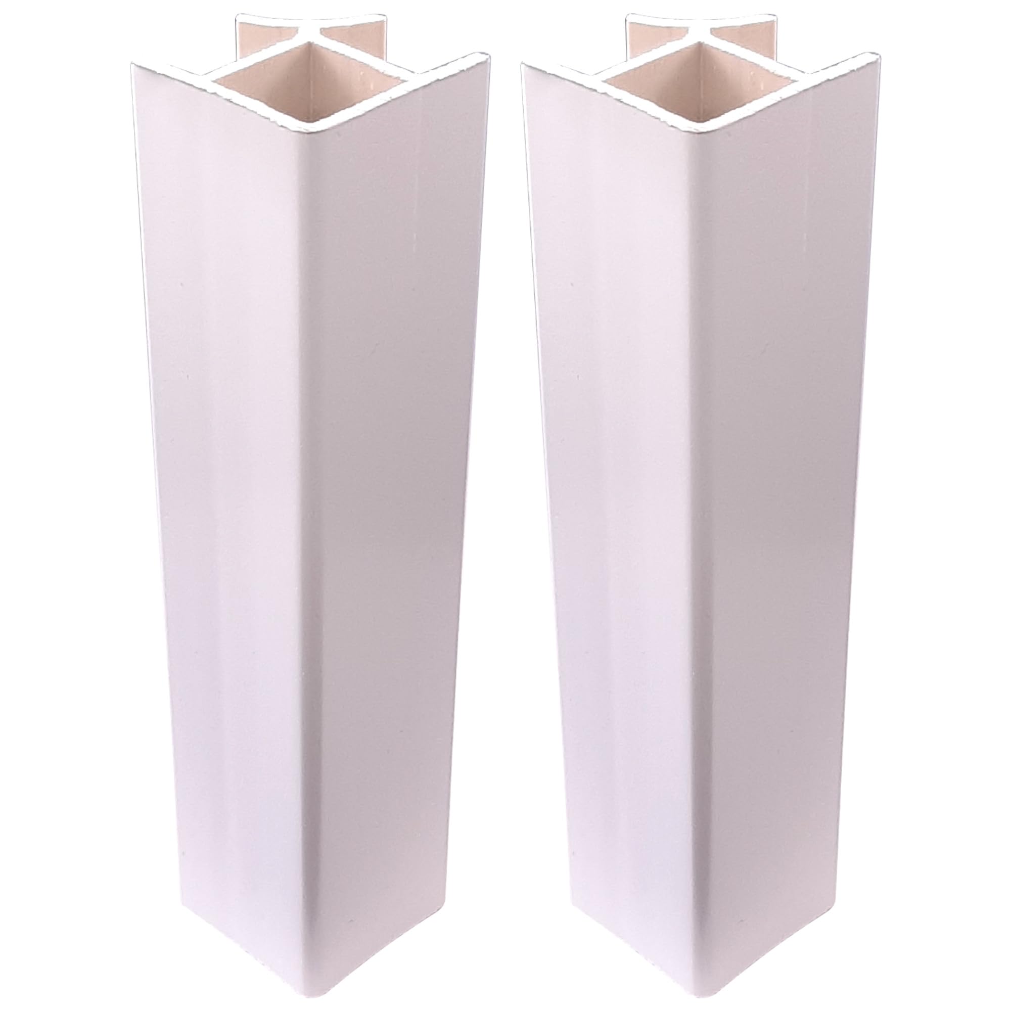 cyclingcolors 2 x Skirting Board Connector for Kitchen Furniture, Plinth, Multi-Angle Joint, 150 mm White 90°