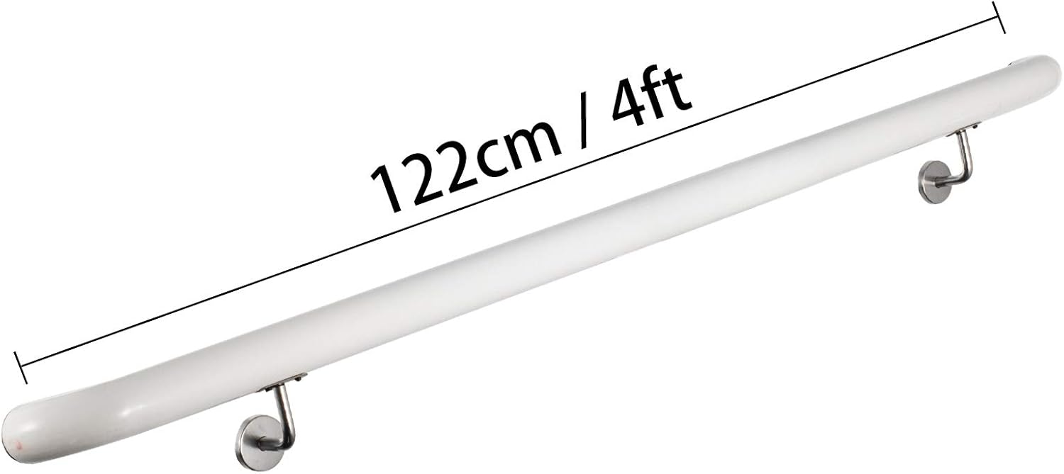 Super Deal Product Happybuy Stair Handrail 4ft Length, Stair Rail Aluminum White, Handrails for Stairs 200lbs Load Capacity Stairway Railing Round Steel Pipes Hand Rails for Indoor Stairs Wall Mounted Staircase Outdoor Exclusive Discount 60% Price Happybuy Stair Handrail 4ft Length, Stair Rail Aluminum White, Handrails for Stairs 200lbs Load Capacity Stairway Railing Round Steel Pipes Hand Rails for Indoor Stairs Wall Mounted Staircase Outdoor