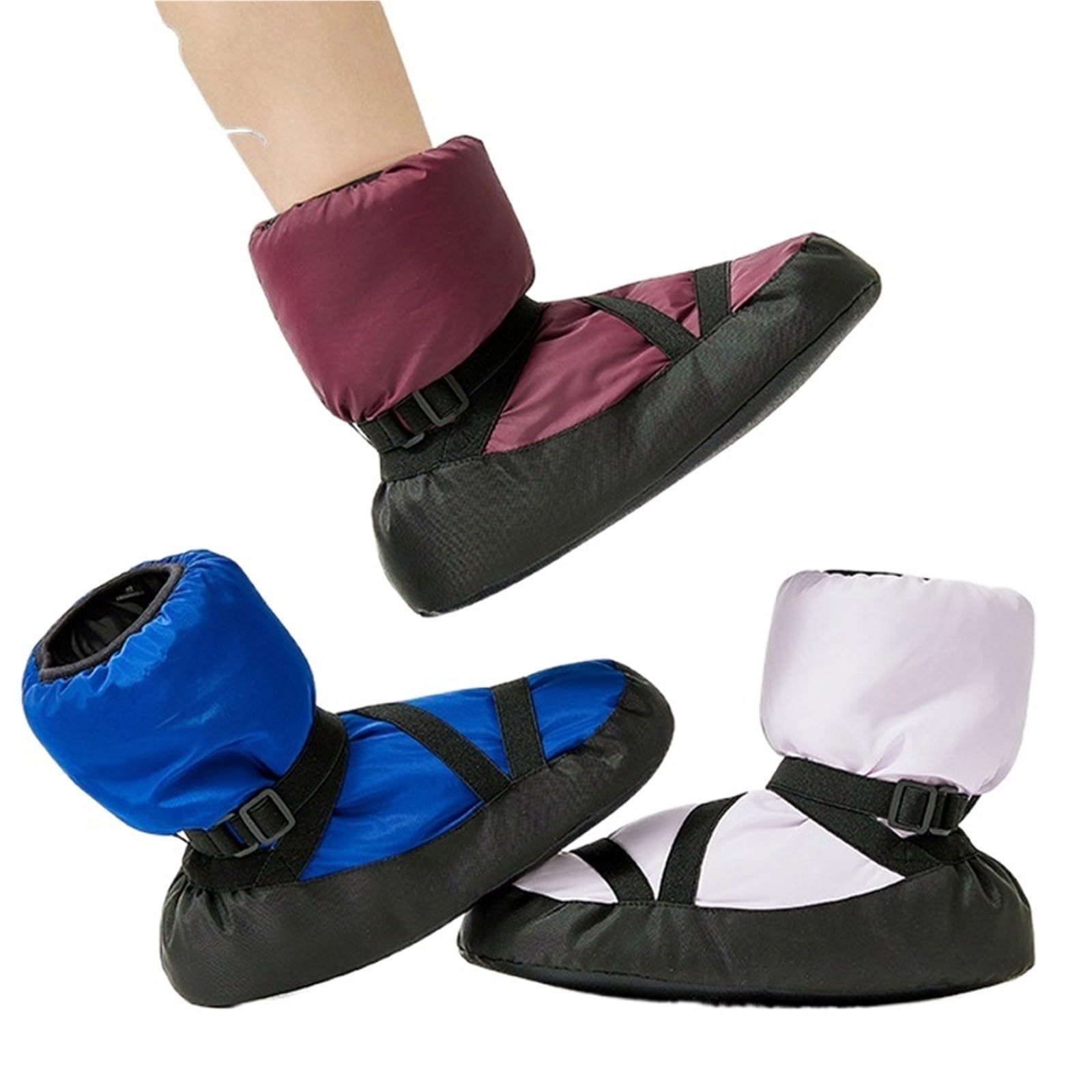 Scaldapiedi Danza Scarpe da Ballo Donna, Stivaletti riscaldati, Invernali, in Cotone, morbide e Antiscivolo, Calde