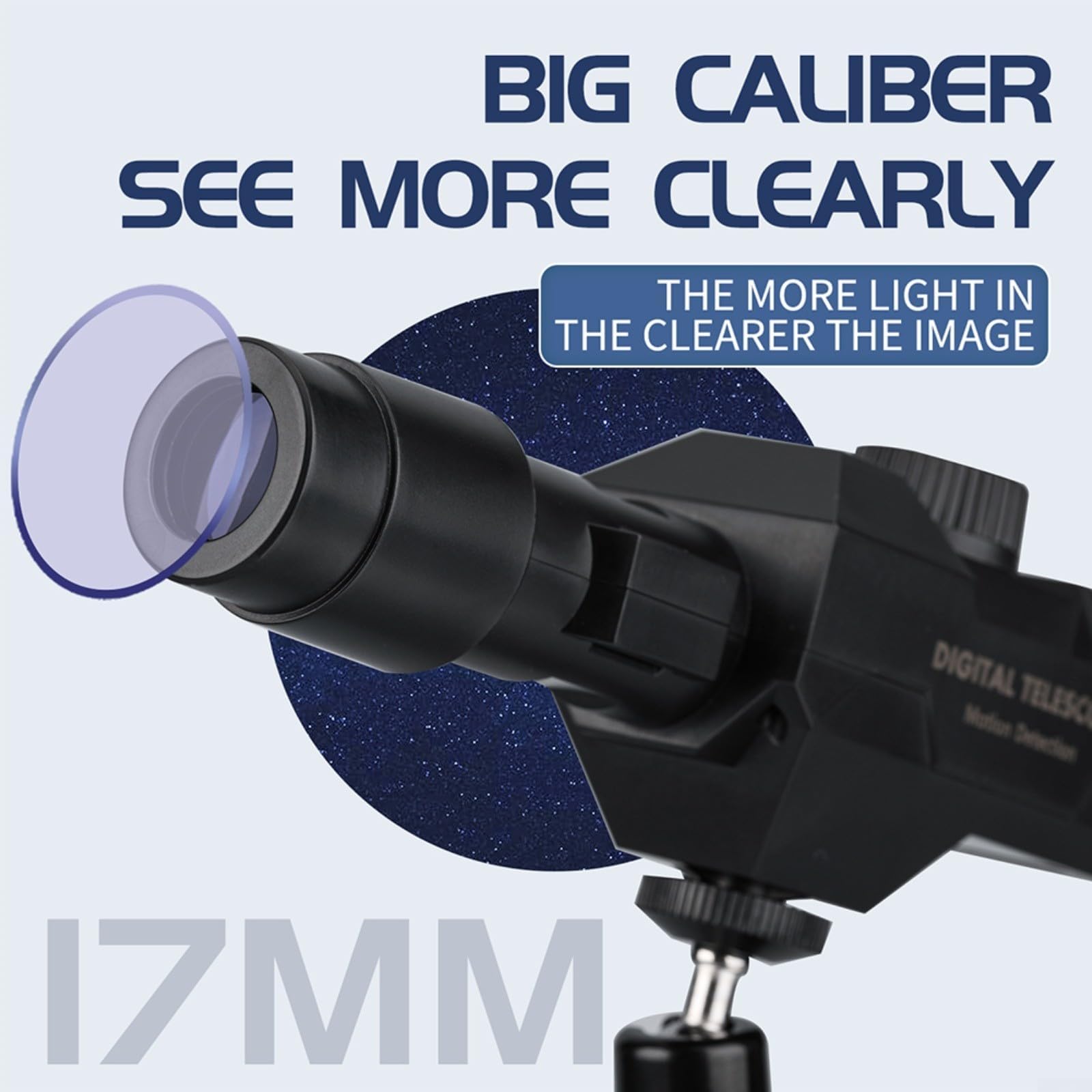 Telescopio monocular digital 70x Zoom HD 2MP Cámara con trípode WiFi Conexión Smartphone Vida Silvestre Birdwatching Conciertos Negro