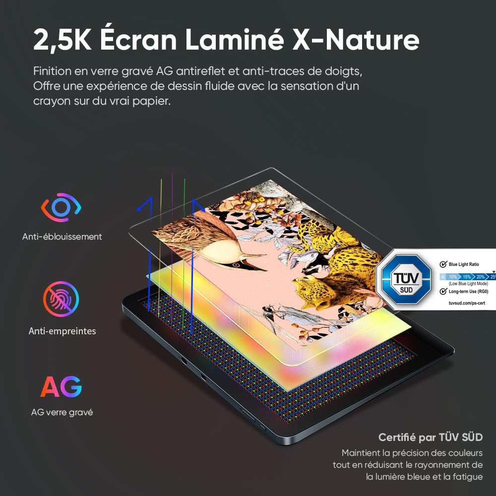 XP-PEN Artist Pro 16 (Gen 2) Tablette Graphique Dessin Écran Laminé Stylet 16K Pressions 2560x1600 159% sRGB