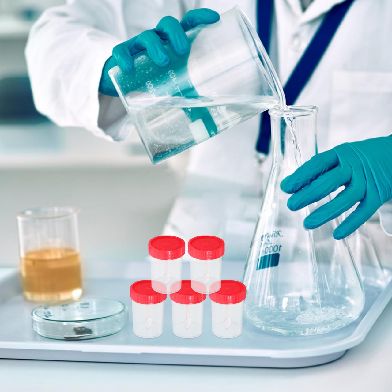 Healifty Probenbecher 50 Stück 40 Ml Kunststoffbehälter Mit Auslaufsicherem Schraubdeckel Für Stuhlproben Laborbedarf Versiegelter Stuhlbehälter Für Medizinische Probenahme