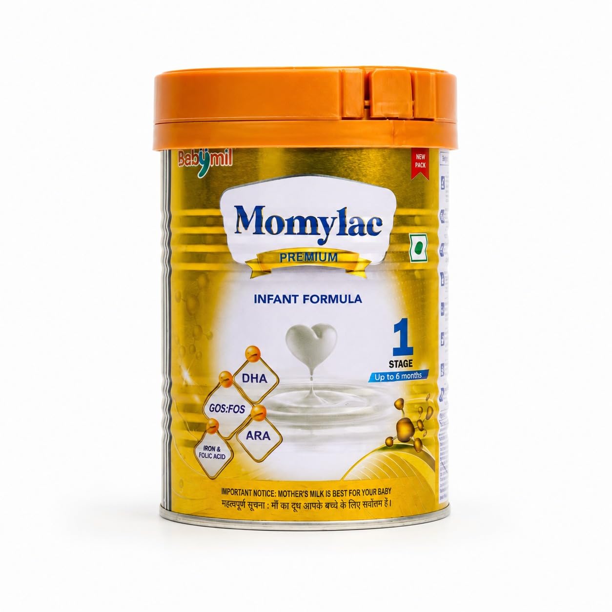 Momylac Premium Infant Formula Stage 1 (0–6 Months) with DHA, ARA & GOS-FOS | Easy to Digest Baby Milk Powder | Supports Brain & Immune Development (400 Gram)-image-17