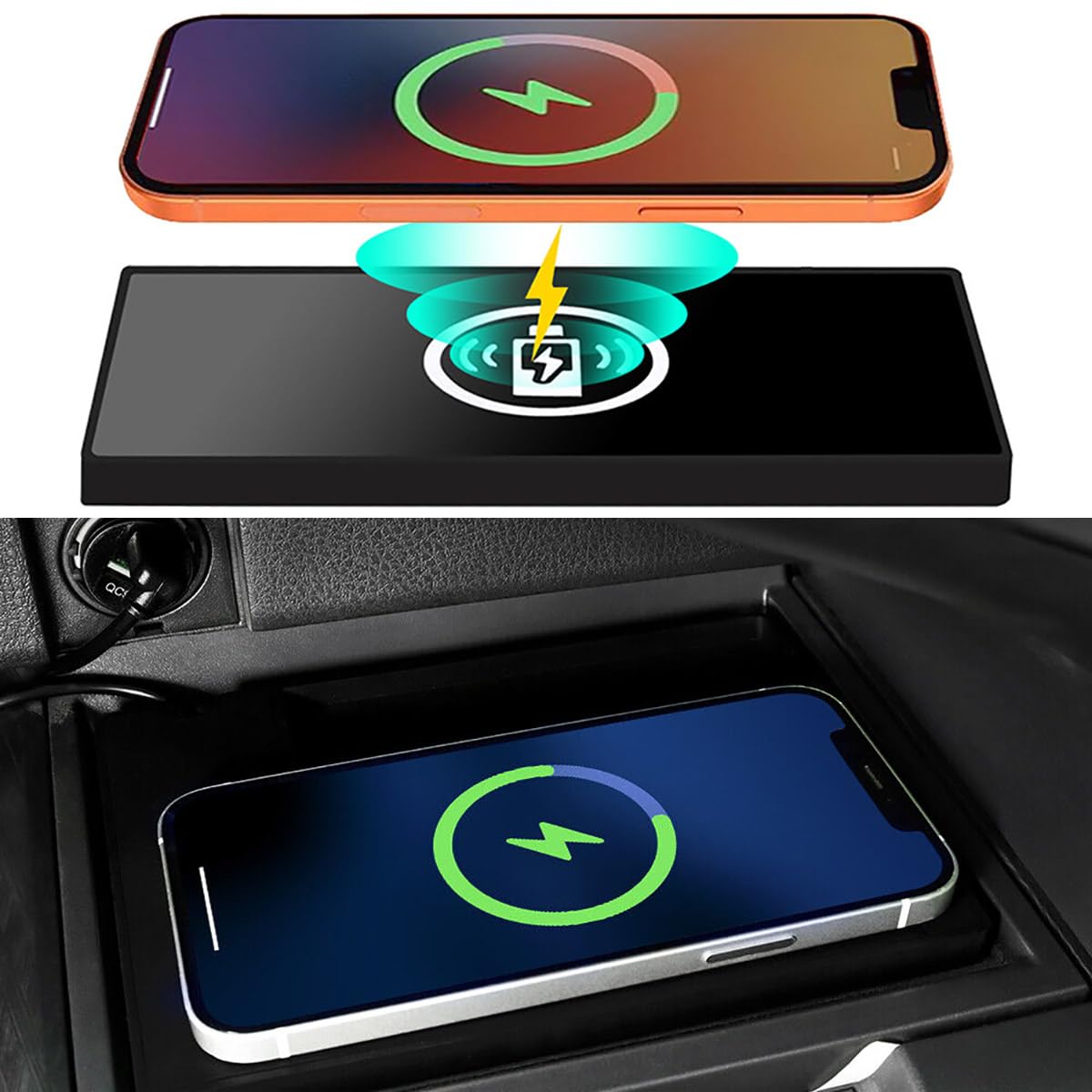 Car Wireless Charger Cell Phone Qi Charging Station Pad Mat fits for Toyota Camry 2018-2023 Accessories