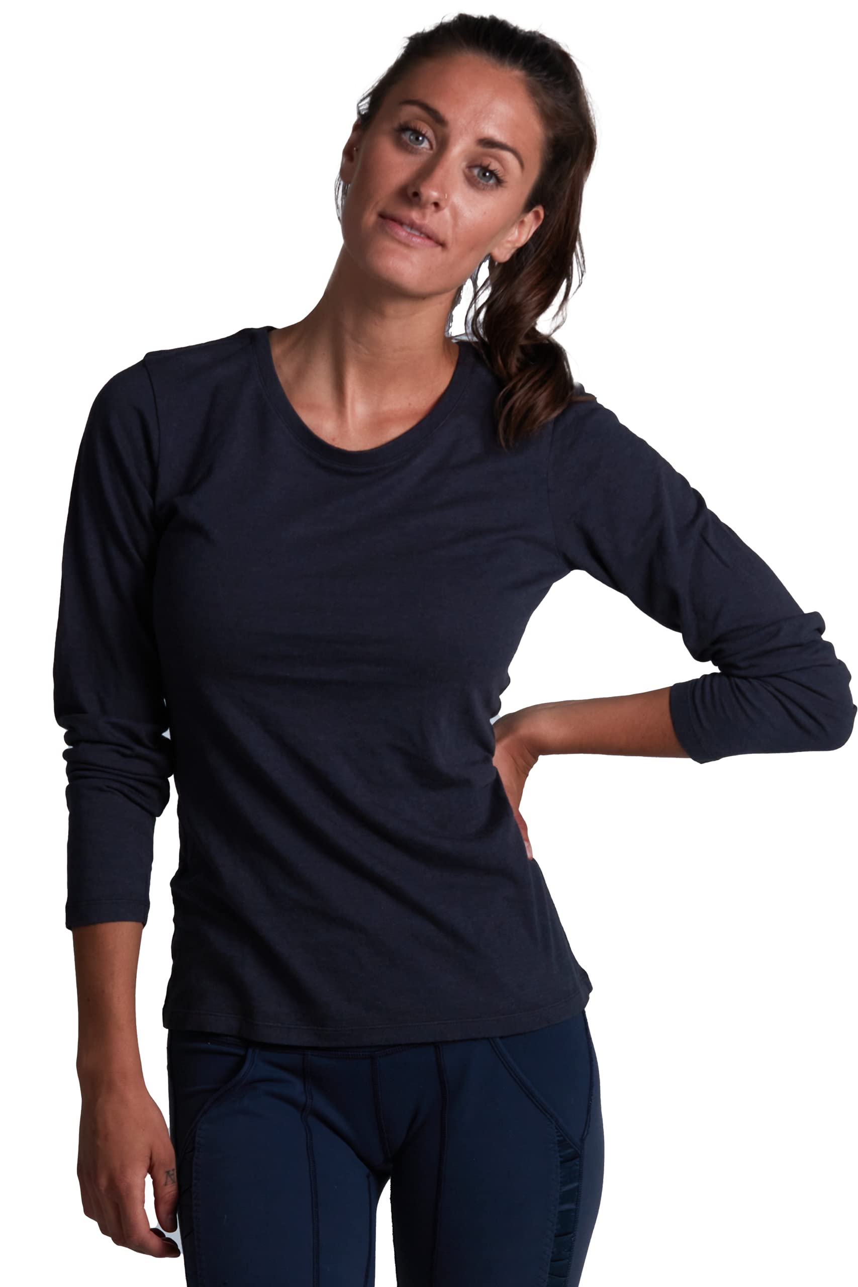 ONNO Women's Long Sleeve Viscose Bamboo T-Shirt