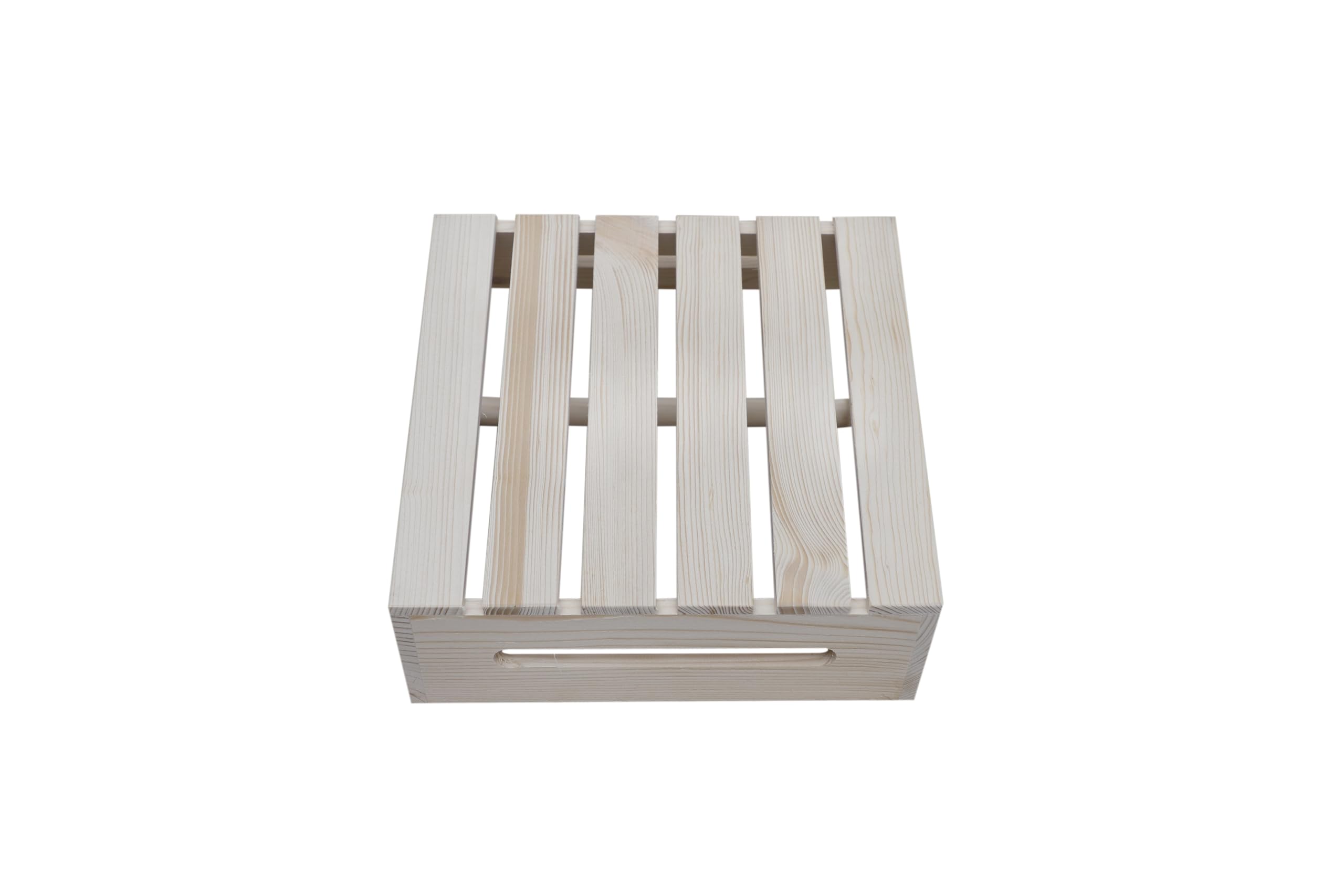 Help Them Shine Pinewood Rectangular Basket Tray, Raw Wood, 25x27x8 cm 3