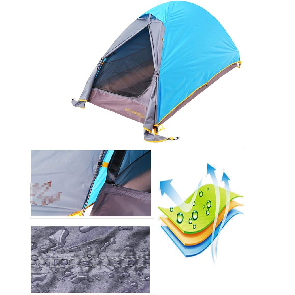 Zelt Outdoor Einzel-Doppelzelt Anti-Sturm-Regen-Windlicht Tragbare Geschwindigkeit Offene professionelle Campingausrüstung Wasserdichtes Sonnenschutzzelt Radfahren Wandern Campingzelt Kleine Markise