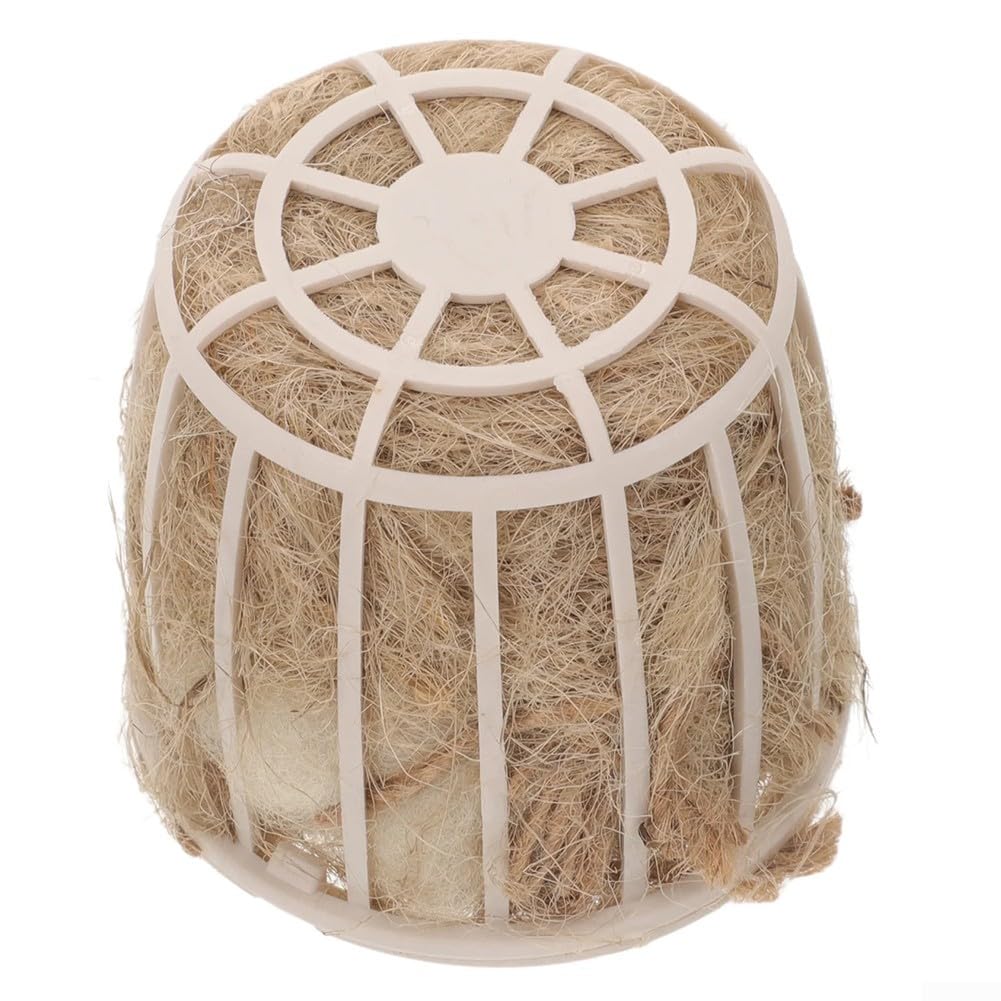 ZiStarlilife Bird Nesting Material Holder With Cotton Jute Mix Natural Fiber Jute Cotton Reusable for Finch Canary Budgie Cage Supplies Reusable Twists Fix Design(1pc)