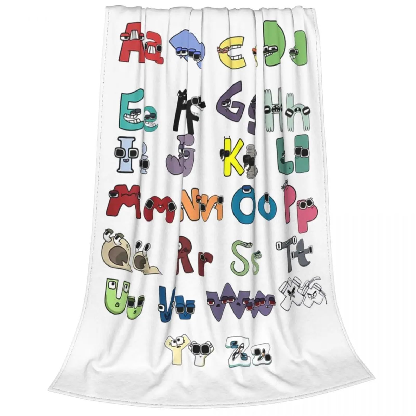 BGMCSFerG Villain Letter Abc Plush Blankets Boys Matching Evil Alphabet Lore Novelty Throw Blanket for Home Bedspread