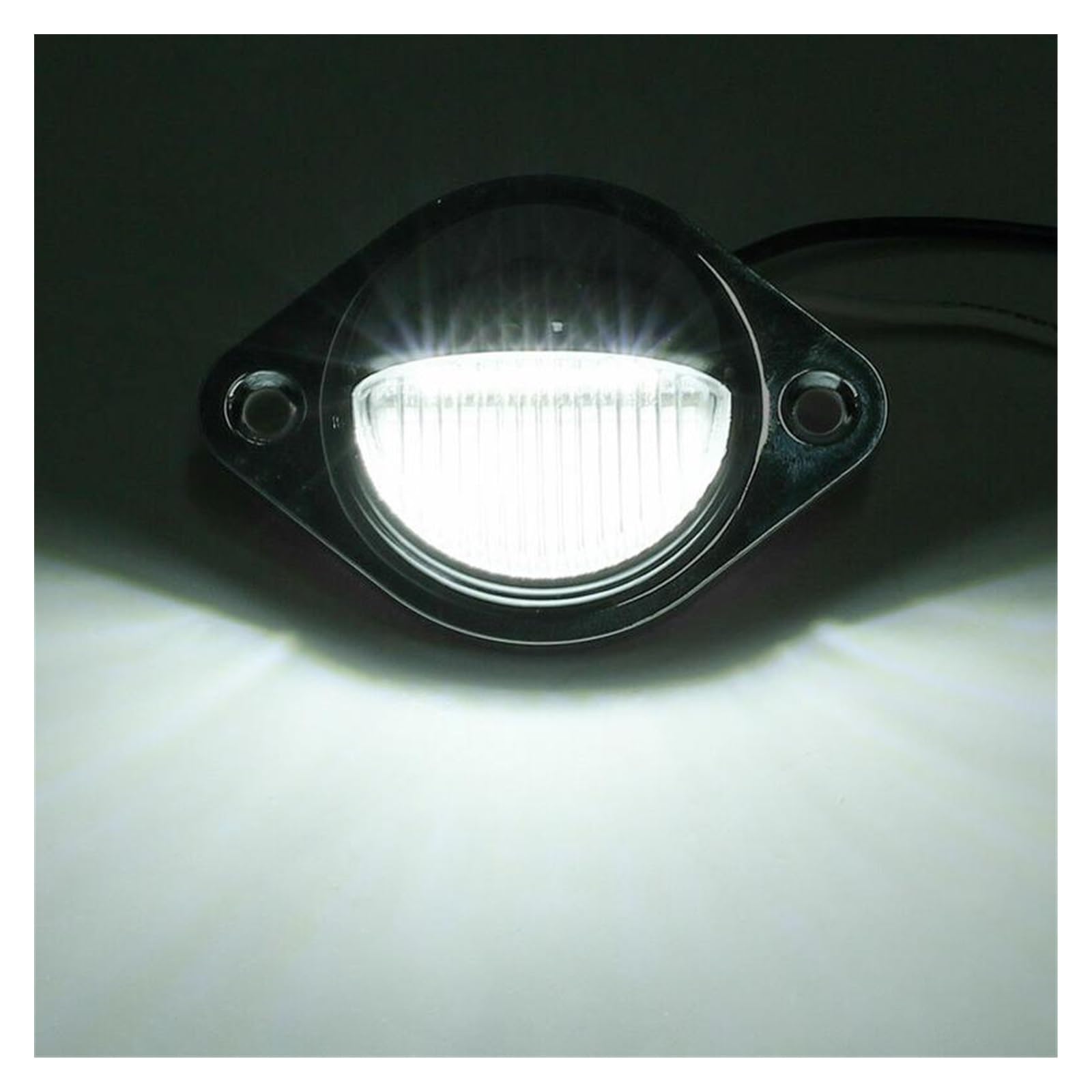 Conjunto piloto trasero coche Luces LED Universales Para Matrícula, Carcasa Cromada, 12V-24V, 0,06a, 5W, Para Coches, Camiones, SUV, Remolques, Furgonetas, Caravanas, 2 Uds