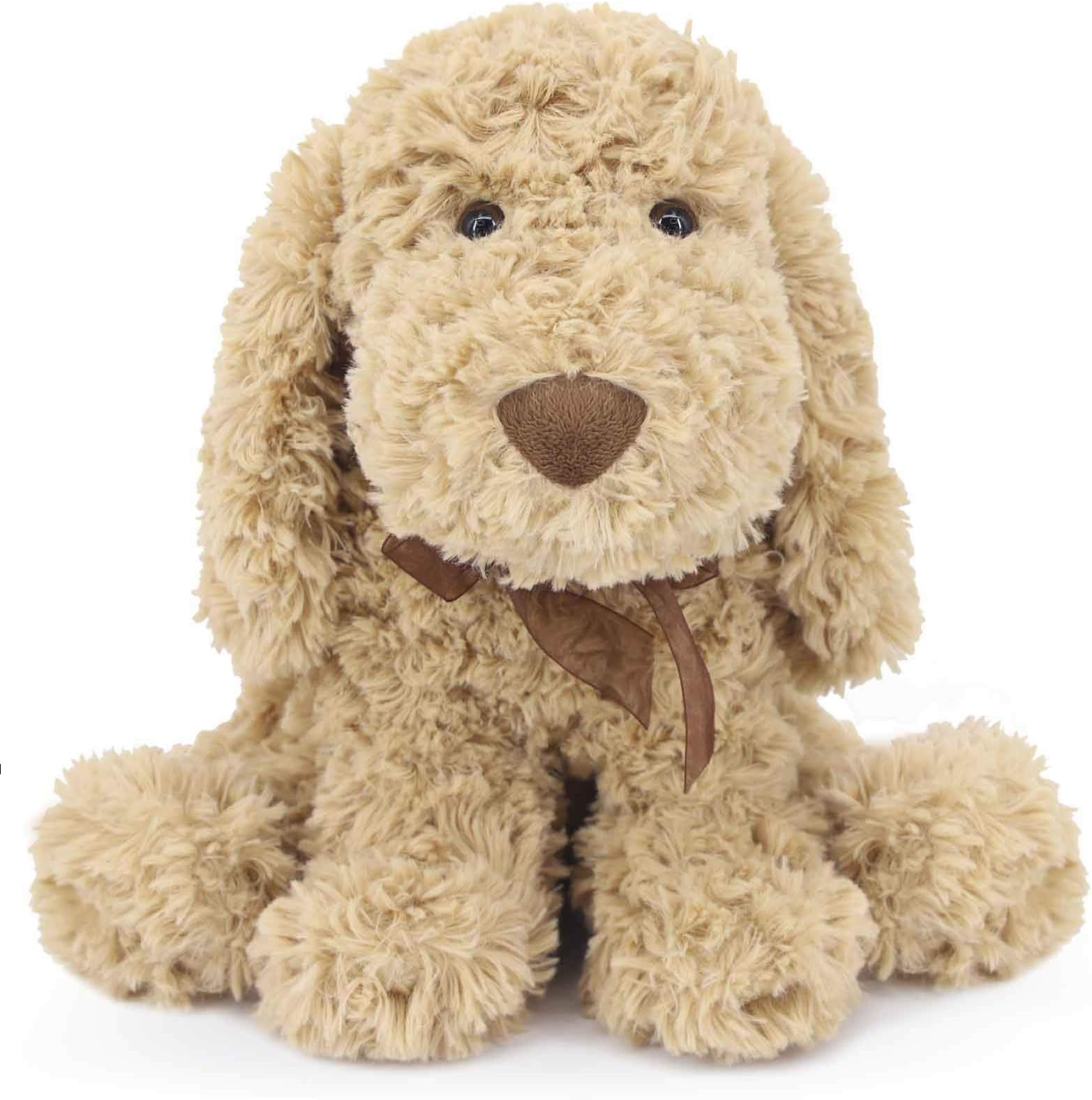 WEIGEDU Poodle Puppy Goldendoodle Stuffed Animal, Adorable Toy Dog Labradoodle Plush for Kids Boys Girls Birthday Easter Nursery Bedtime Gift, 11.8“ Golden
