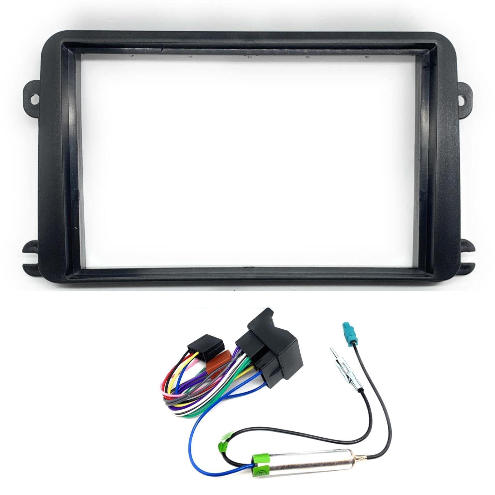 Sound Way Kit Montaggio Adattatore Autoradio, Mascherina 2 DIN Compatibile con VW Volkswagen, Seat, Skoda