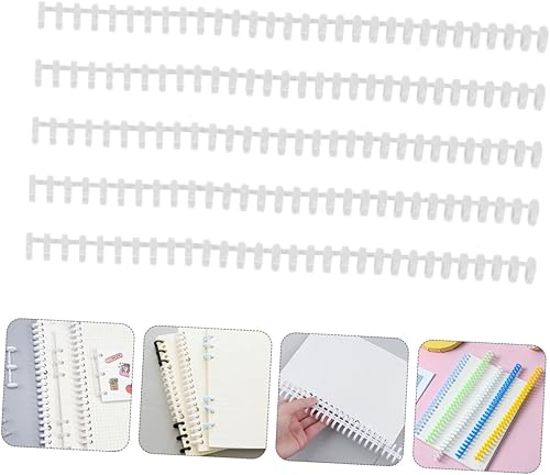 Miniatura 7 de STOBOK 20 piezas de alambres de hoja suelta, cuaderno de abdominales, espinas blancas, agendas A, cuadernos, encuadernación en espiral de hojas,