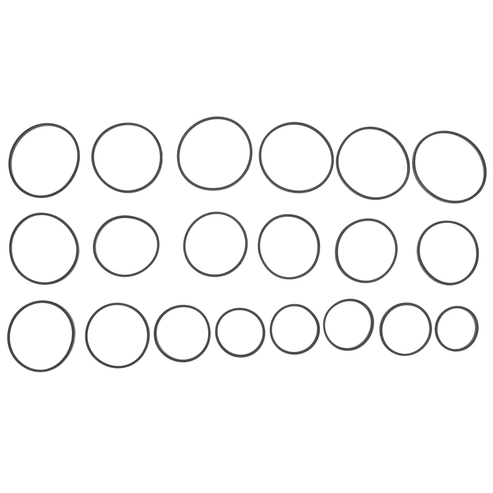 Uonlytech 20pcs Cassette Recorder Rubber Belt Replacement Wear-Resistant Repair Belts for Audio Devices Thickness Compatible Various Recorders and Tape Machines