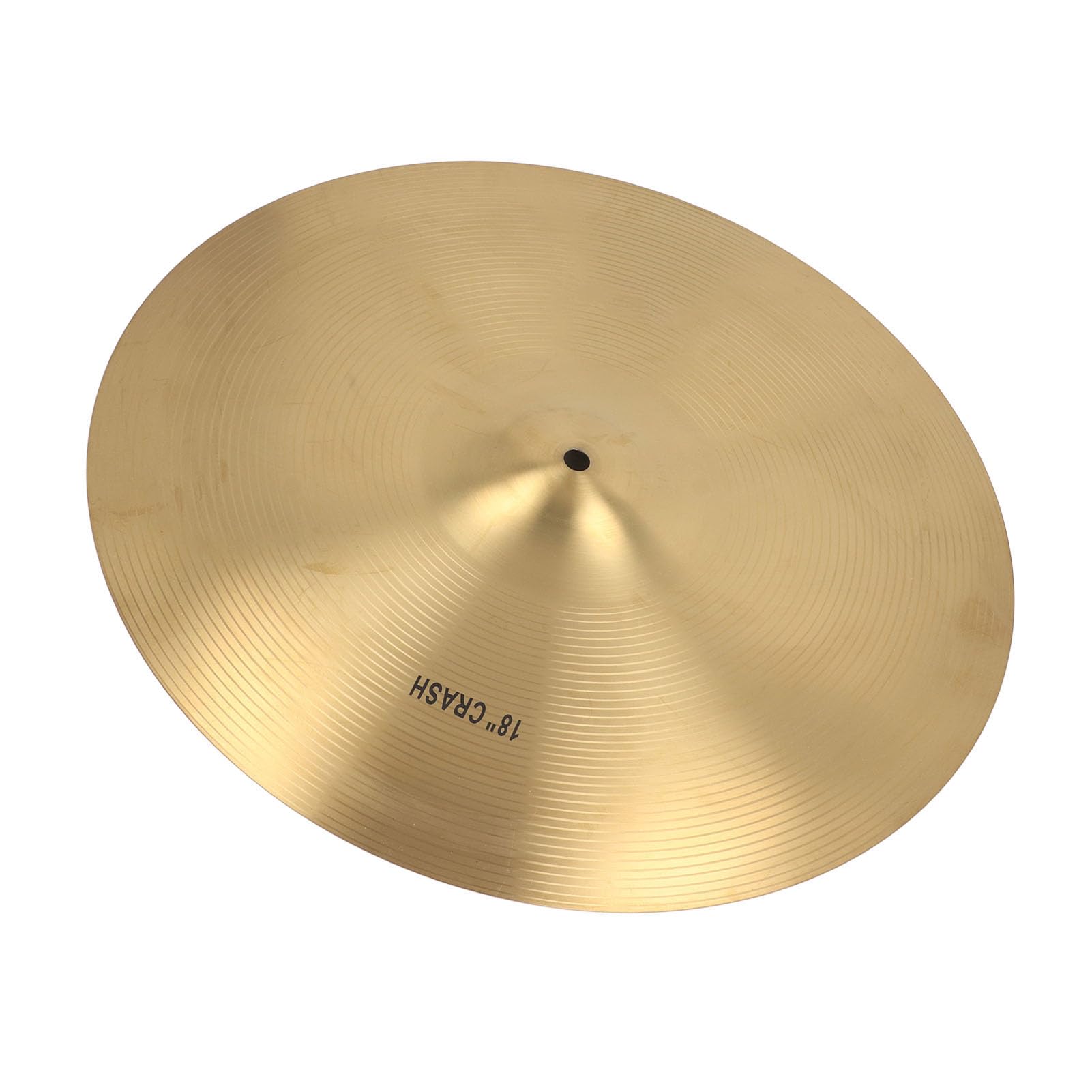 Platillo Crash de Latón con Sonido Brillante, Platillo para Batería, Entusiastas de la Música, para Bateristas Profesionales y Aficionados (18 pulgadas)