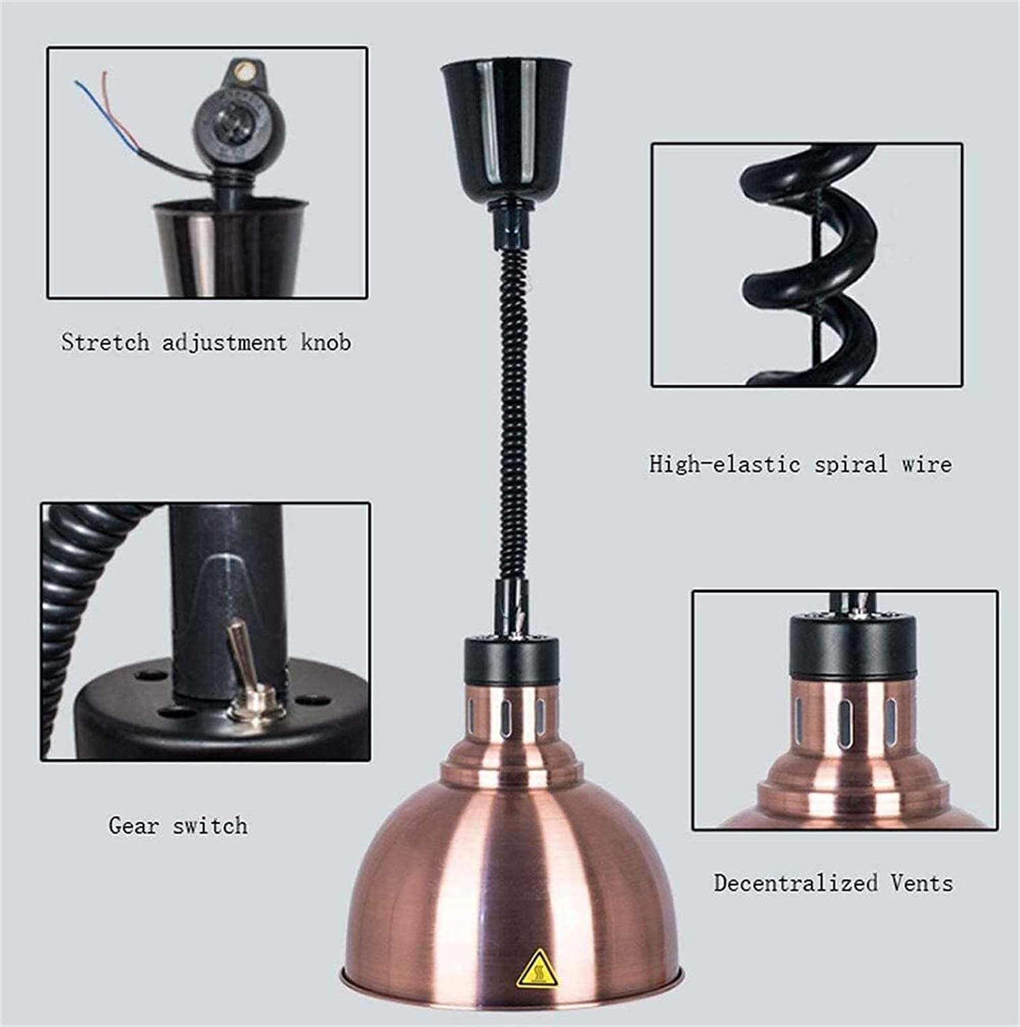 Lampada riscaldante per Alimenti, Lampada riscaldante per Alimenti, Attrezzatura da Cucina per Hotel Commerciali ad Alta Potenza, Forniture per ristoranti