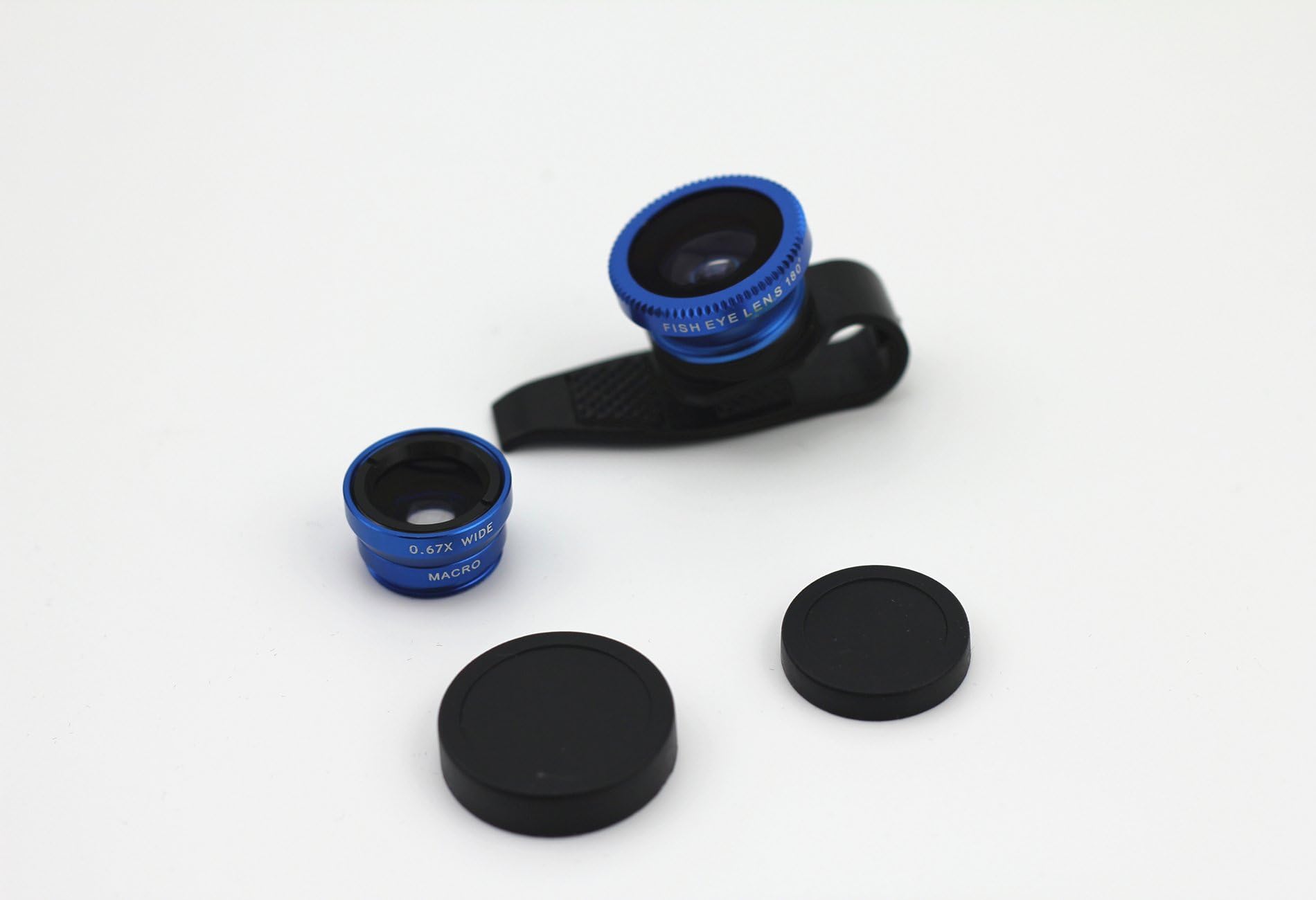 Action1st Catlens 3-in-1 Universal Clip on Detachable Wide Angle+Macro+Fish-eye Lenses Kit for iPhone 4 4S 4G 5 5G 5S 5C Samsung Galaxy S2 I9100 S3 I9300 S4 I9500 Note1/2/3,BlackBerry (Blue)