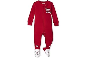 One Piece Baby Girls' Santa Footie Pajama