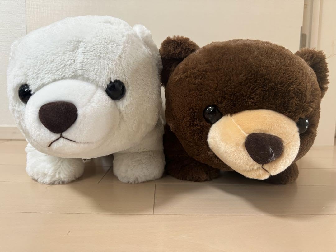 Amazon.co.jp: AMUFAN どっちりくまちゃん ぬいぐるみBIG アイス＆えぞ
