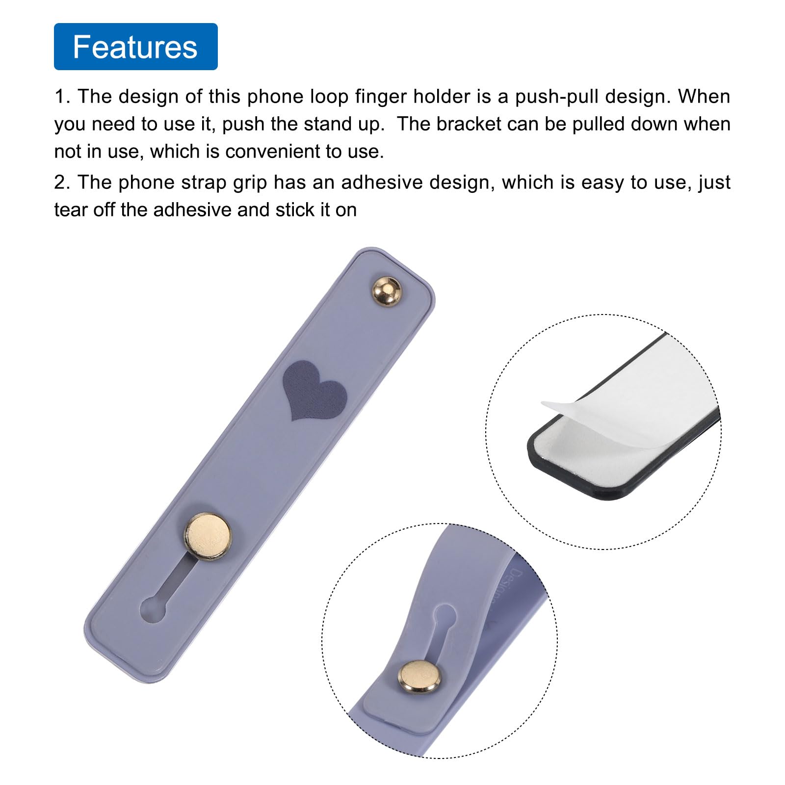 Amazon | uxcell 電話ループ フィンガーホルダー シリコン製携帯