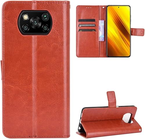 Miniatura 1 de Funda para Xiaomi Poco X3 NFC, Funda de cuero con tapa para Xiaomi Poco X3 MZB07Z2IN  Poco X3 NFC M2007J20CG  Poco X3 Pro M2102J20SI M2102J20SG Case