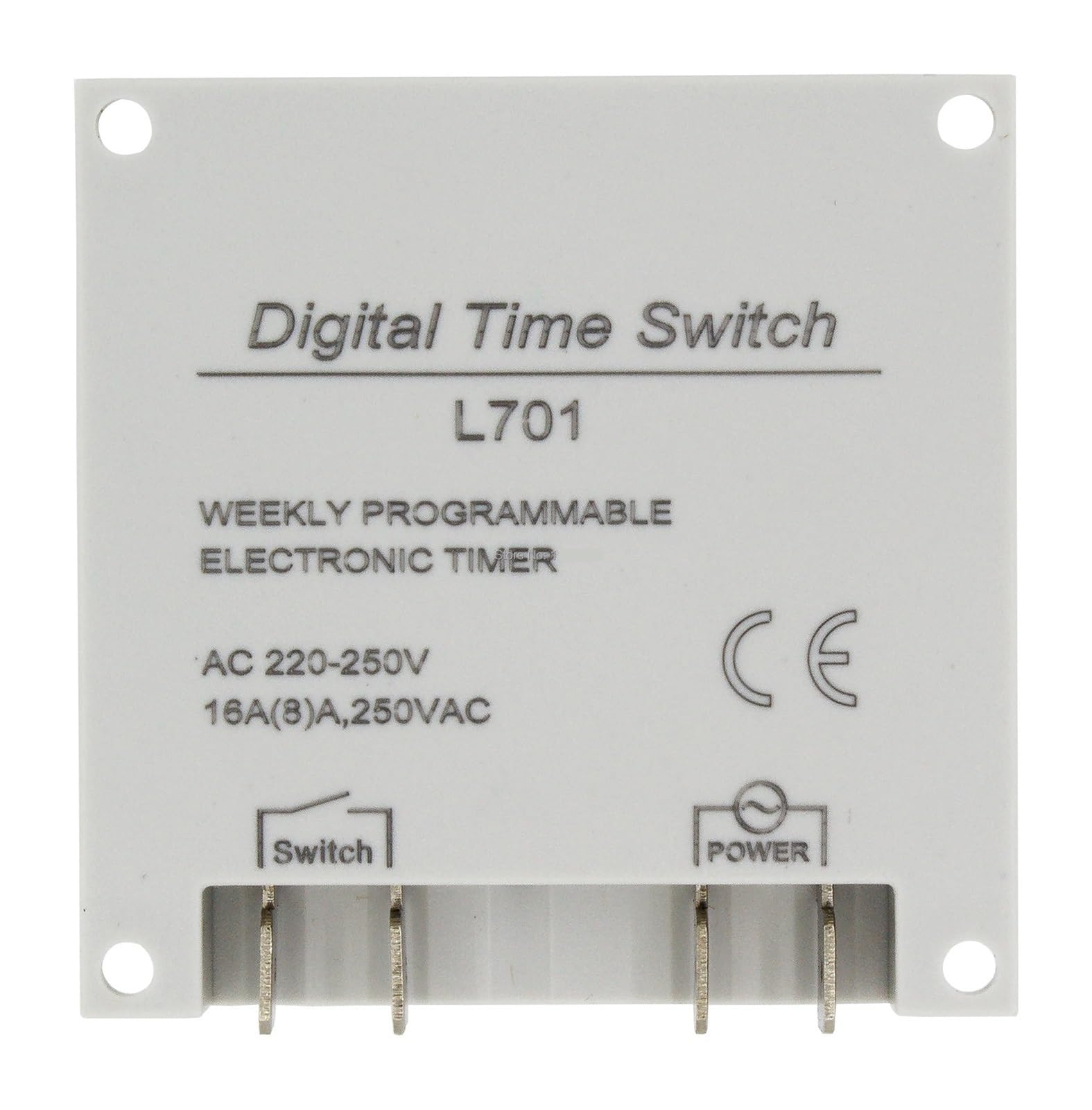 L701 CN101A 16A Interruptor de Tiempo Digital Temporizador electrónico programable semanal AC 220V 110V AC/DC 24V 12V (Color : 220VAC)