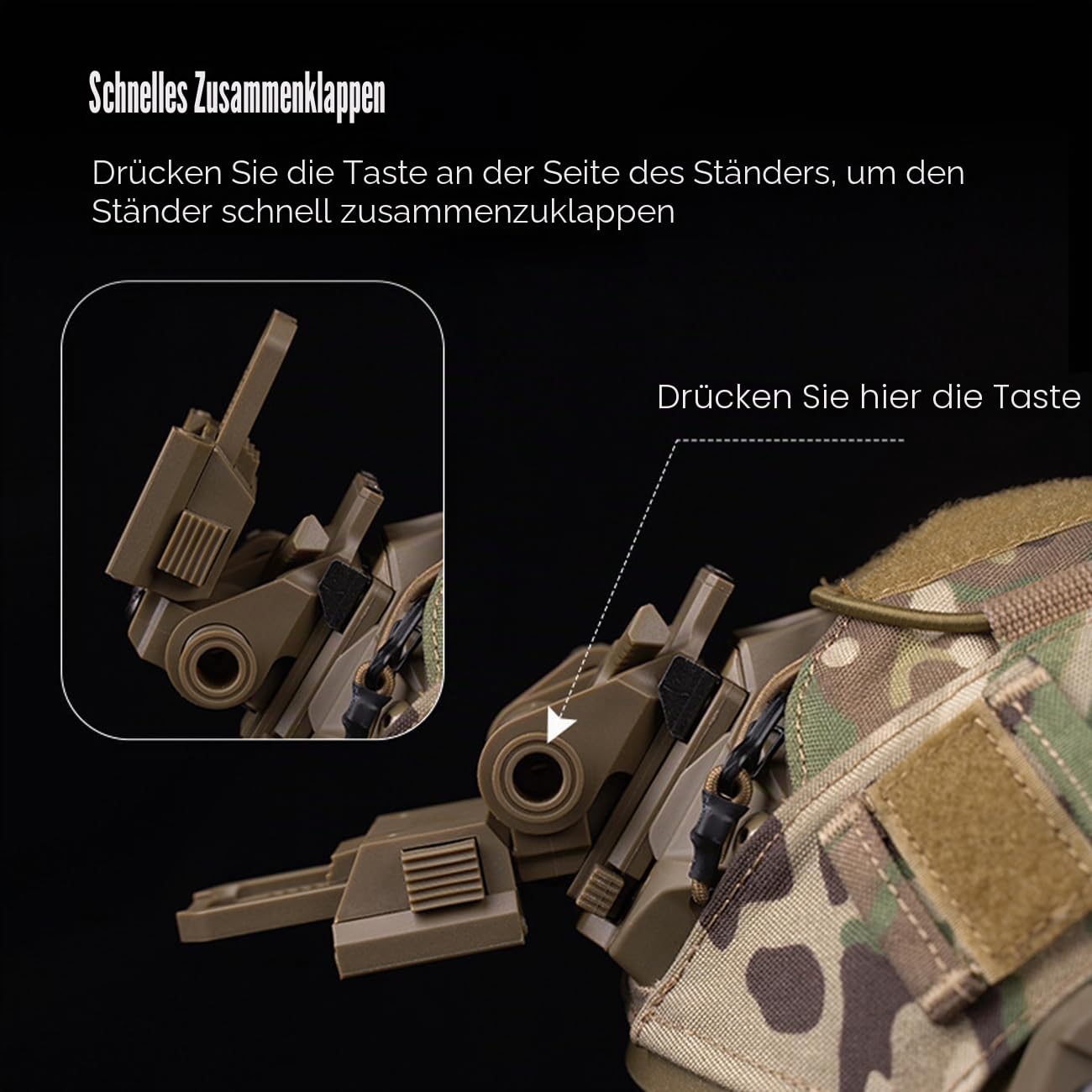 Helmhalterung, NVG-Halterung, Helmhalterung für Nachtsichtbrillen, verstellbare Taktische Helmhalterung aus Vollnylon für L4G24, NVG-Halterung für PVS-15/18, PVS 31 Typ Mock NVGS-Halterung (schwarzes