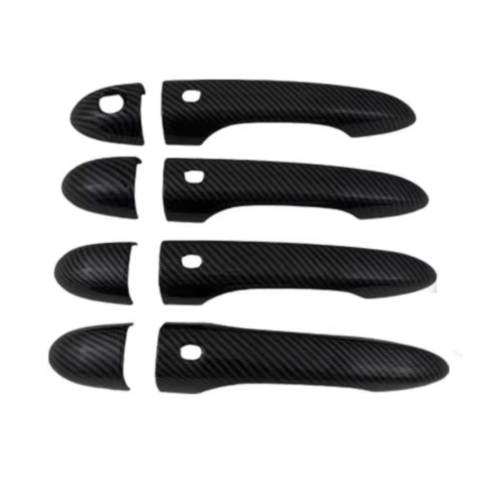 JJRFVBGT Door Handle Trim Compatible with Maserati for Levante 2016 2017 2018 2019 2020 2021 2022 2023 2024 ABS Trim Car Exterior Door Handle Cover(Carbon Fiber 4 Smart)