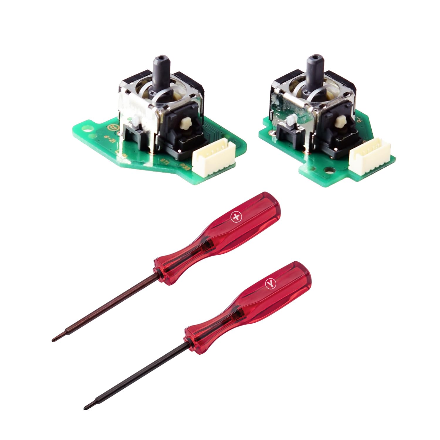 Mcbazel Stick Analógico con Junta de PCB, Destornillador en Cruz de Tres Alas para Nintendo Wii U Gamepad Controller