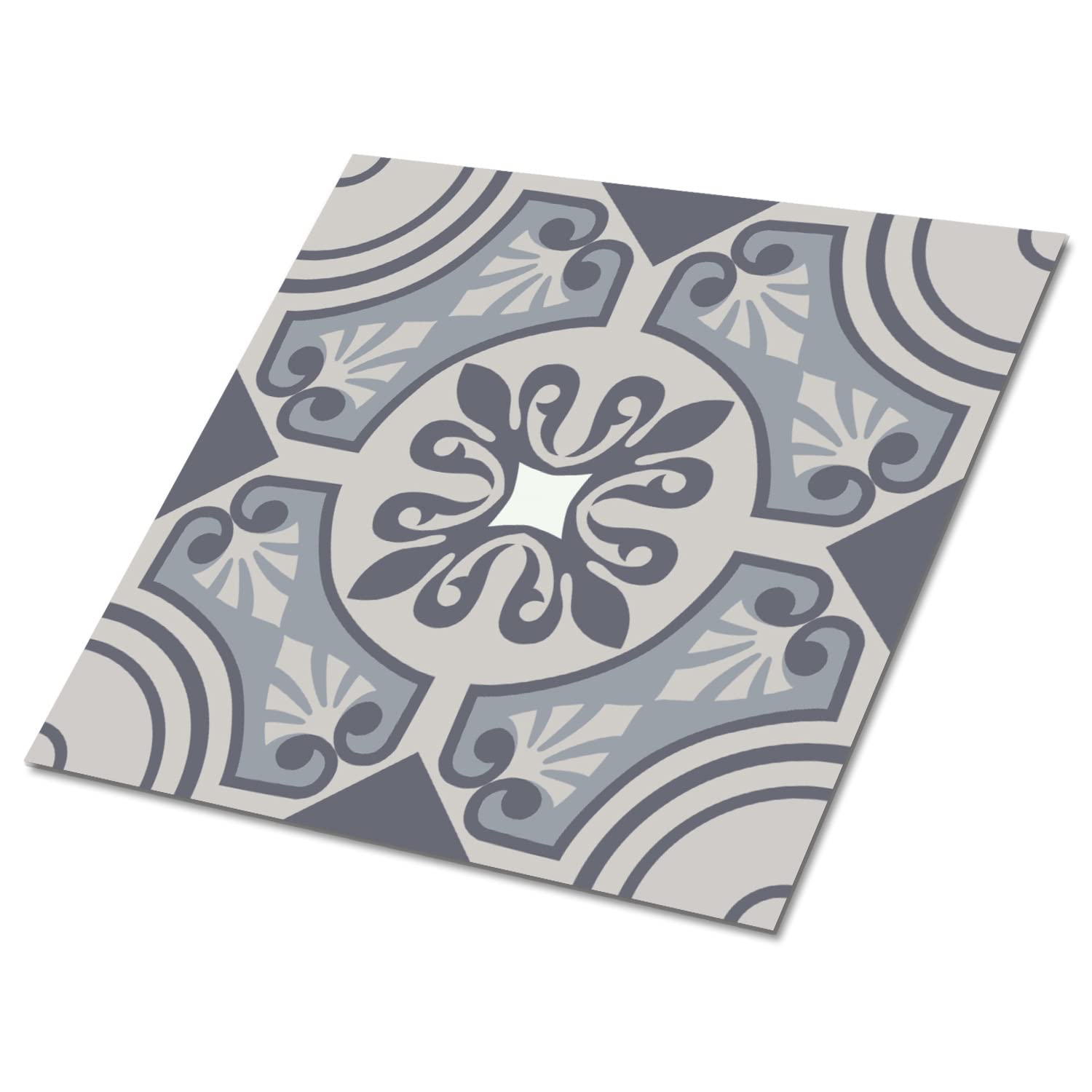 Decormat Suelo Azulejos 9 Piezas 30x30cm Baldosas de vinilo autoadhesivas PVC - Atmósfera oriental