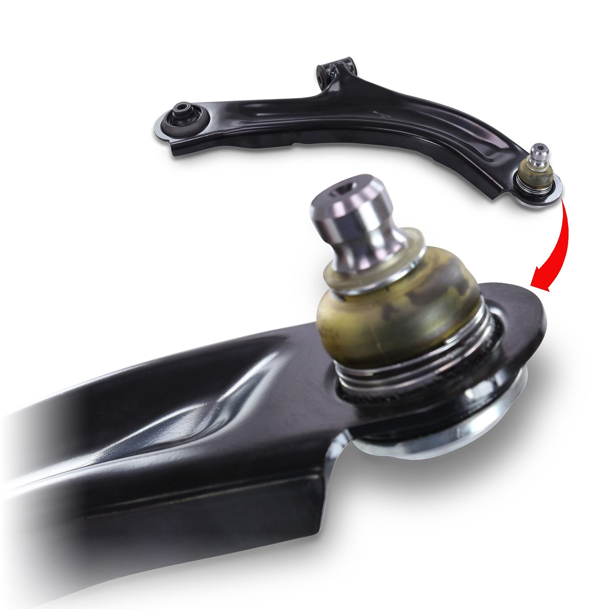 2x bras de suspension avant bas avant gauche droit | Compatible avec: RENAULT CLIO III, CLIO III Grandtour, MODUS / GRAND MODUS