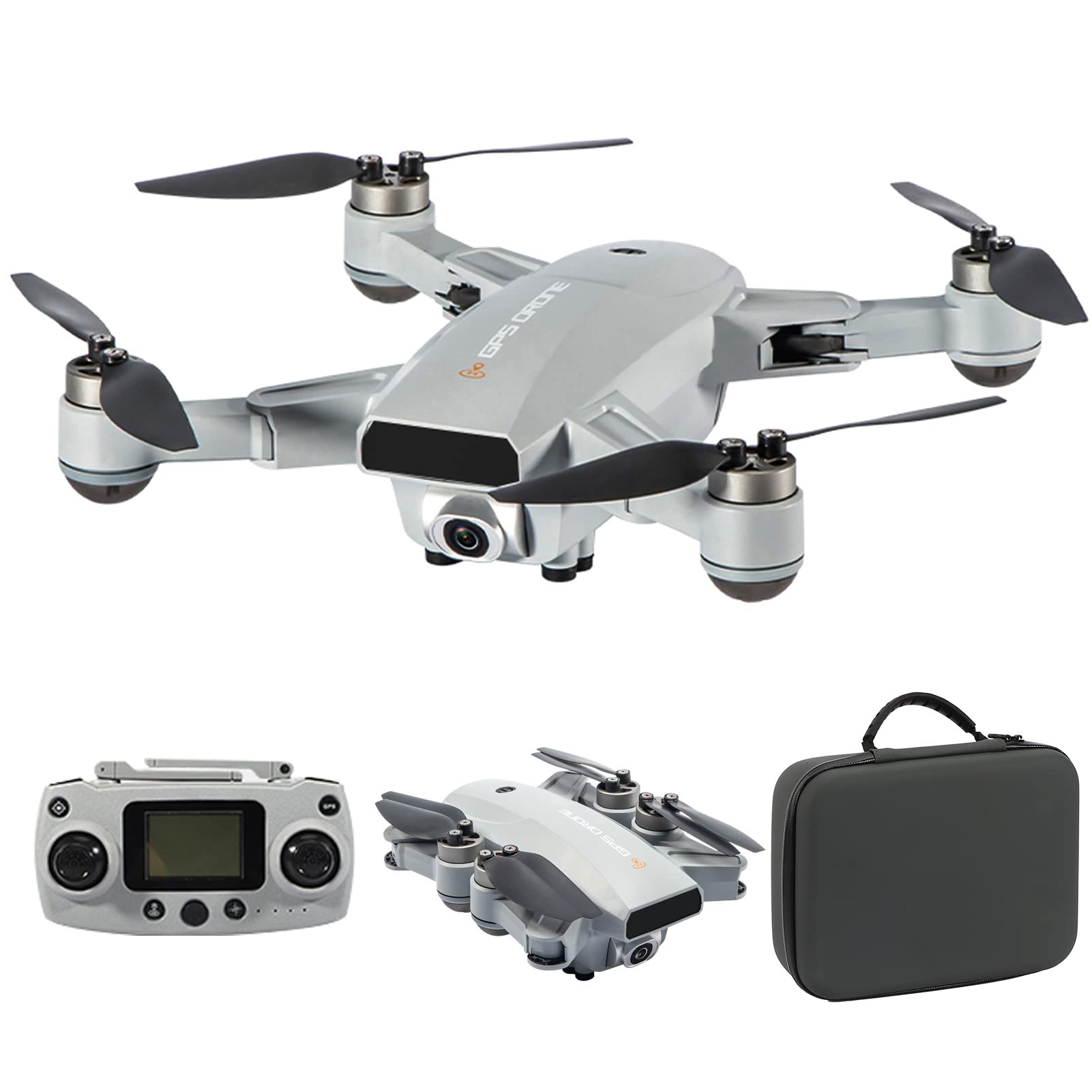 Drone RC con videocamera HD 6K per Adulti, Drone Pieghevole con Posizionamento GPS, Volo waypoint, Follow Me, 75 Minuti di Durata della Batteria, modalità Senza Testa, Trasmissione Video 5G