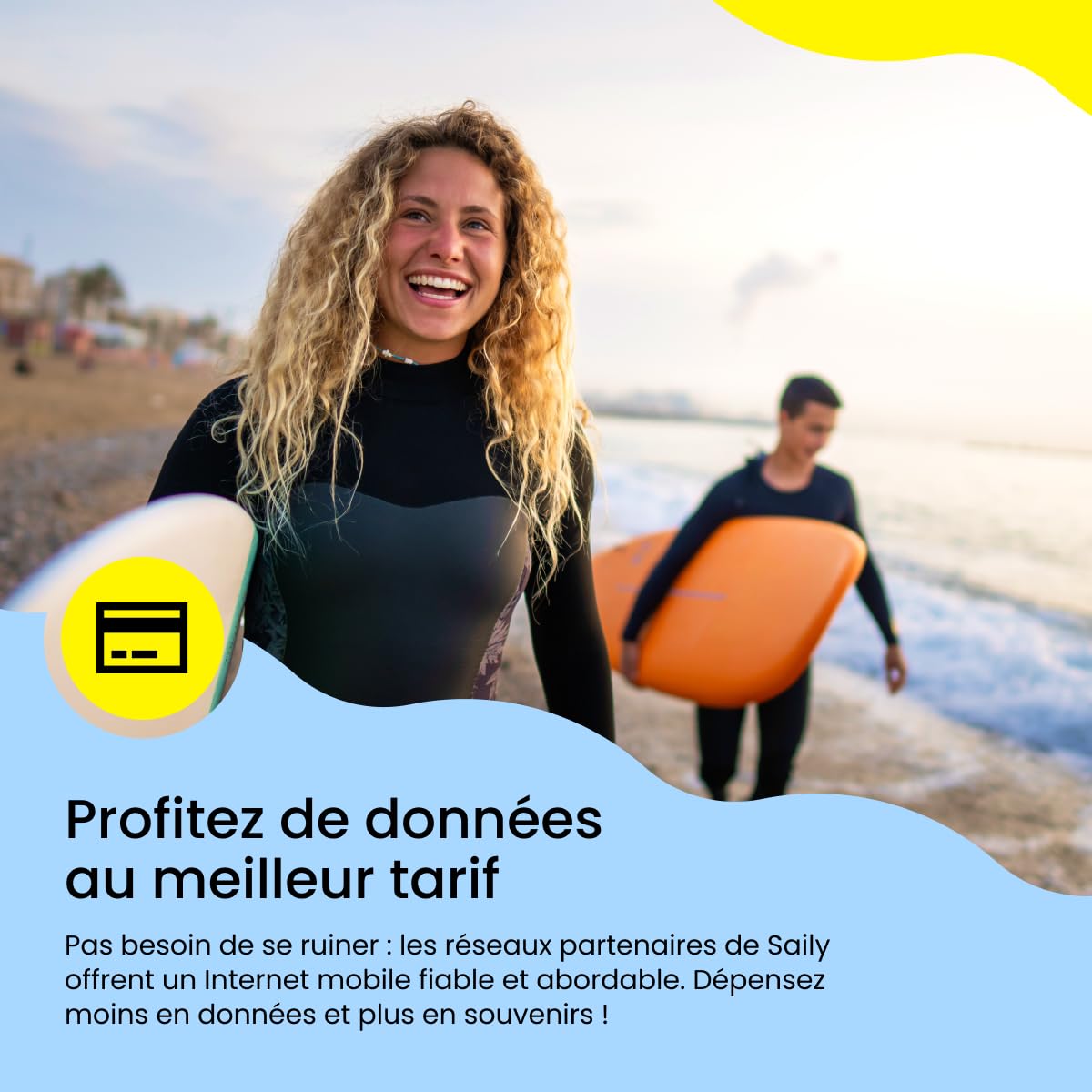 Saily, forfait de données eSIM pour la France, 10 Go/30 jours, fonctions de sécurité, code numérique │ France
