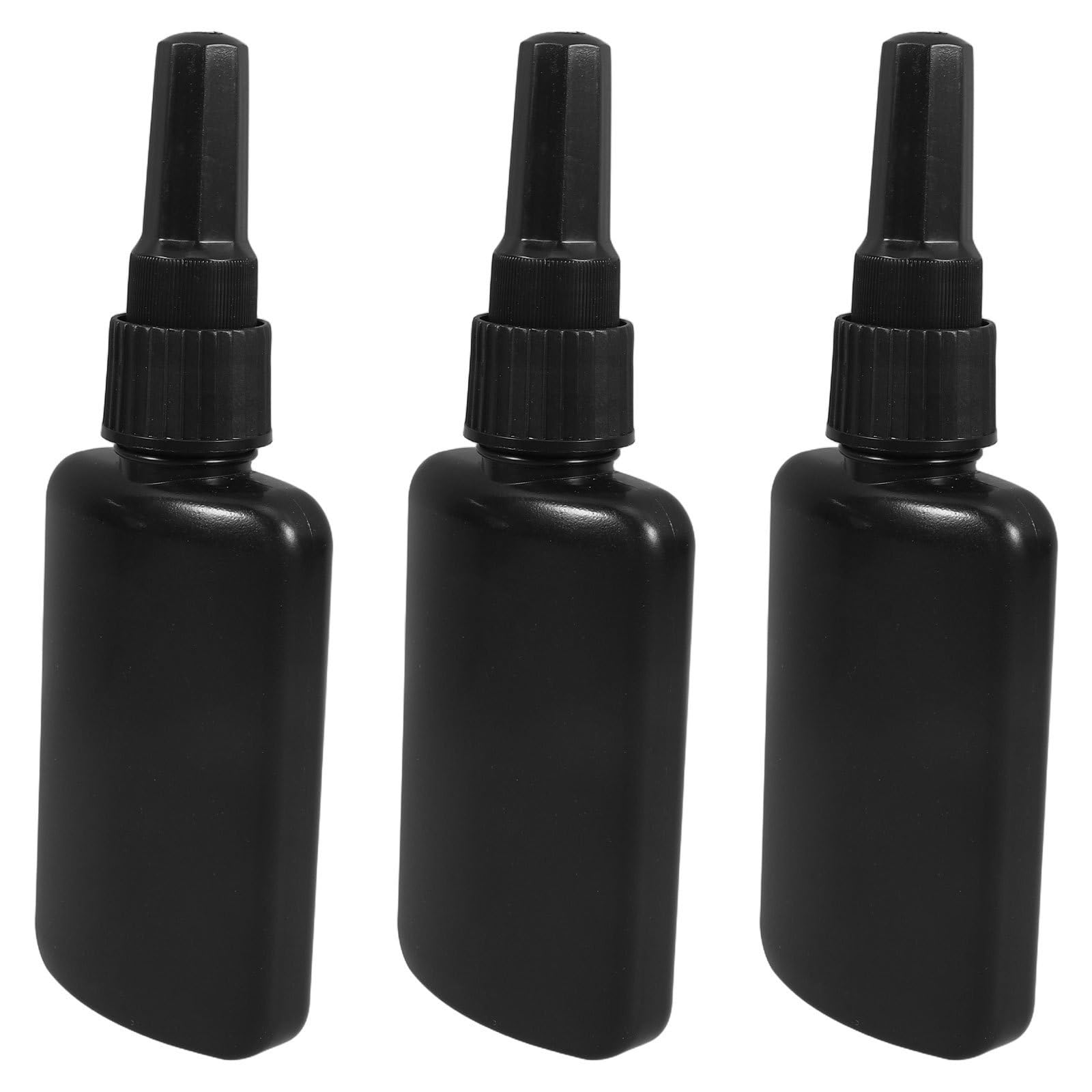 Alasum 3 Schwarze Quetschflaschen Lichtundurchlässig und Tragbar mit Präzisionsspitze aus Hdpe 50 Ml Zufällige Farbe für Kleber und Farbstoffe bei Selbstgemacht Projekten