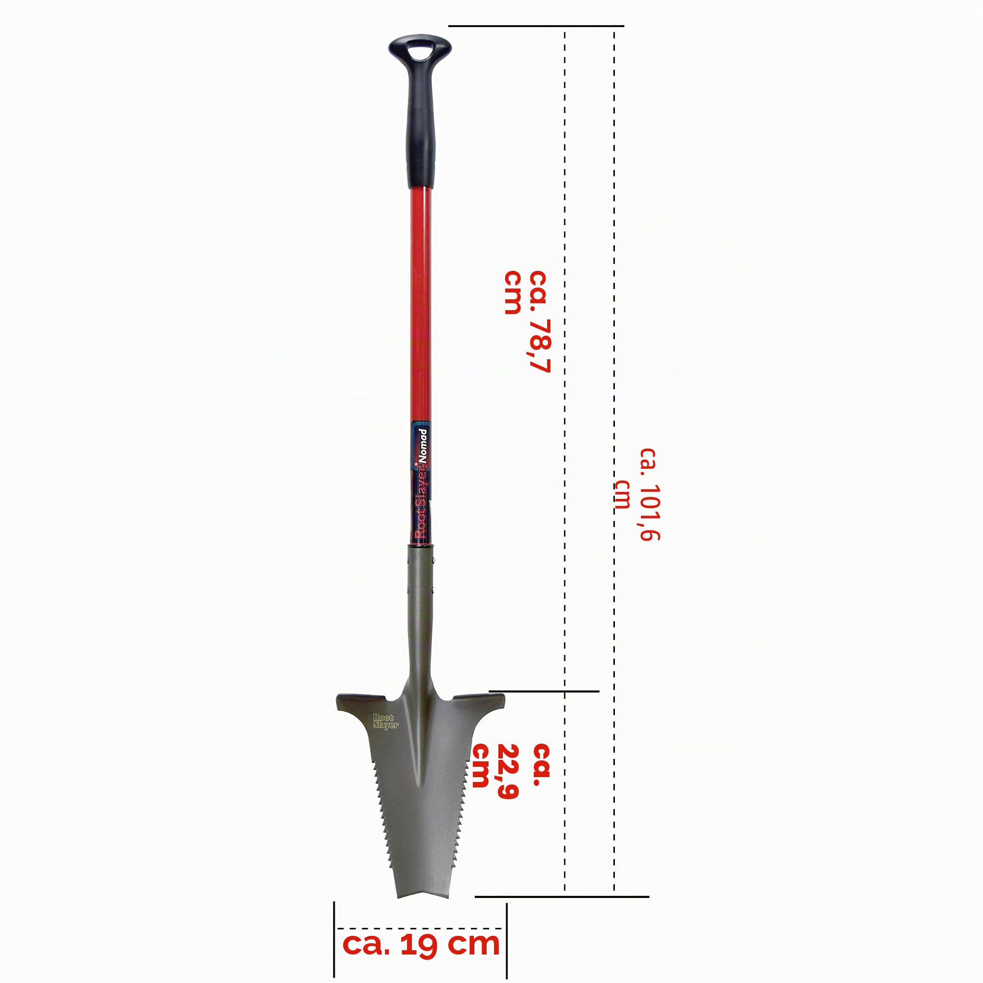 Radius Garden 22311 Root Slayer Nomad Wurzel-Spaten, rot