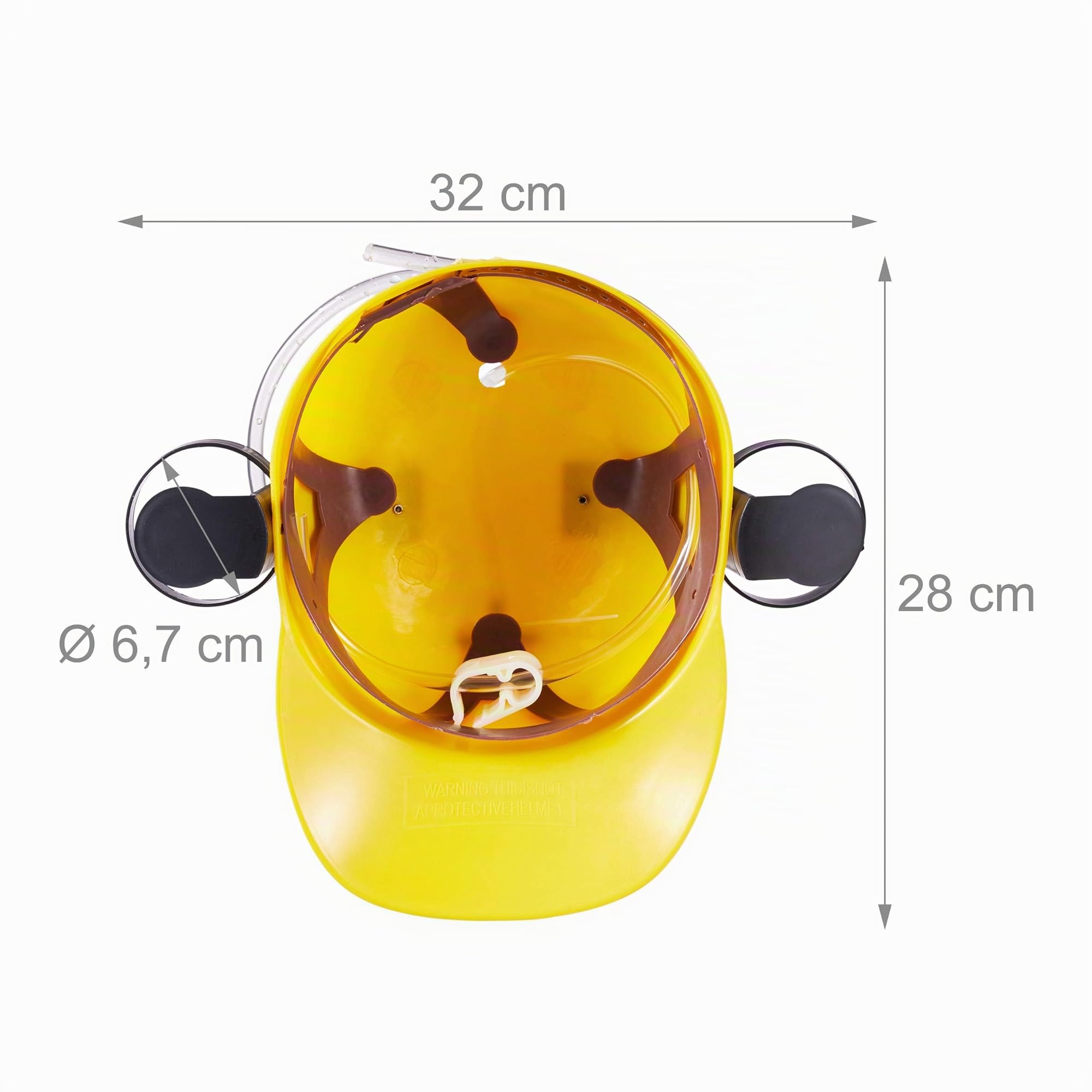 Relaxdays Cappello Porta Birra Relaxdays Cappello Porta Birra, Elmetto con Cannuccia, Supporti per 2 Lattine, Gadget per Carnevale, Calcio Feste, Rosso Articoli per Feste (Pacco da 1)