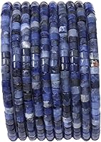 Vista 8 de Cuentas de amatista natural en forma de cilindro corto 2x3mm 155 piezas Tubo Cuentas sueltas de piedras semipreciosas para hacer joyas Diseño