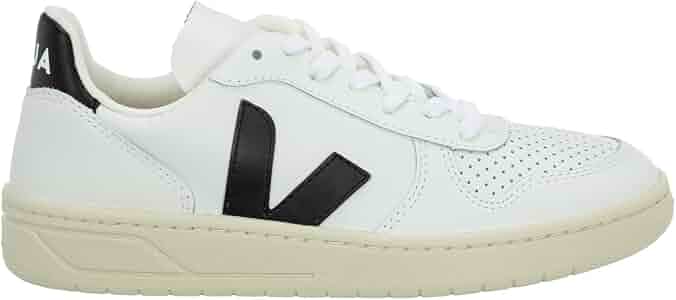 Amazon.com | Veja Women's V-10 Lace Up Sneakers, Extra White