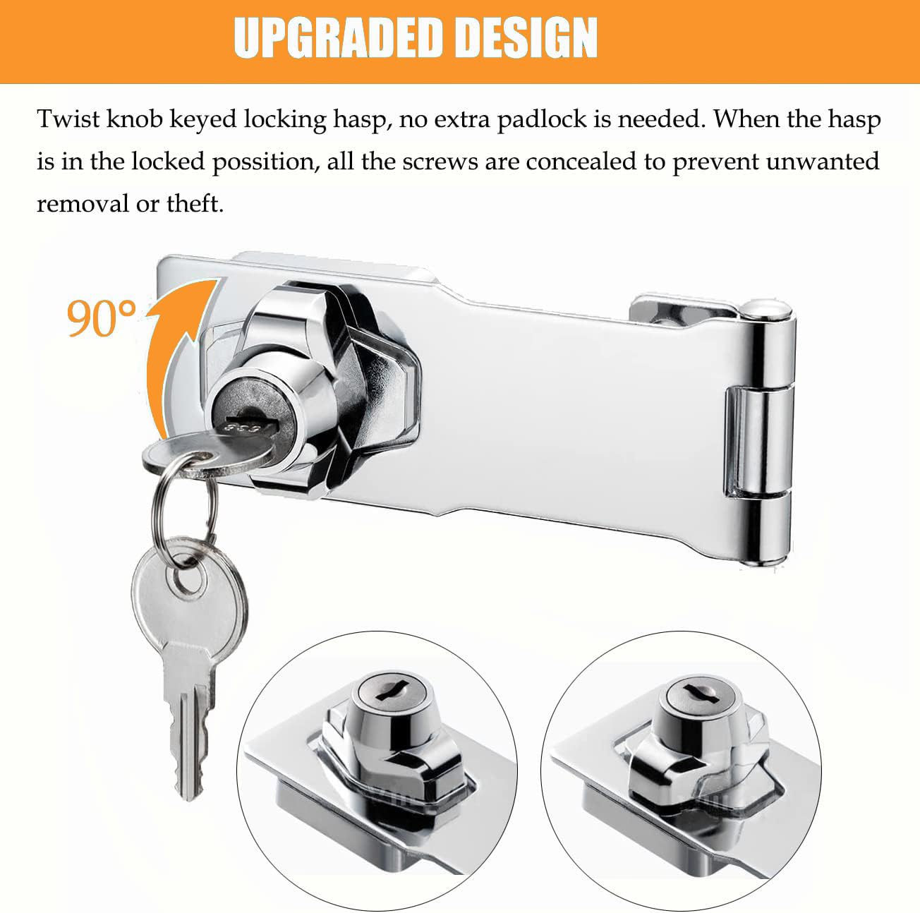 ZiYuya Hasp Lock with Keys - Image 2
