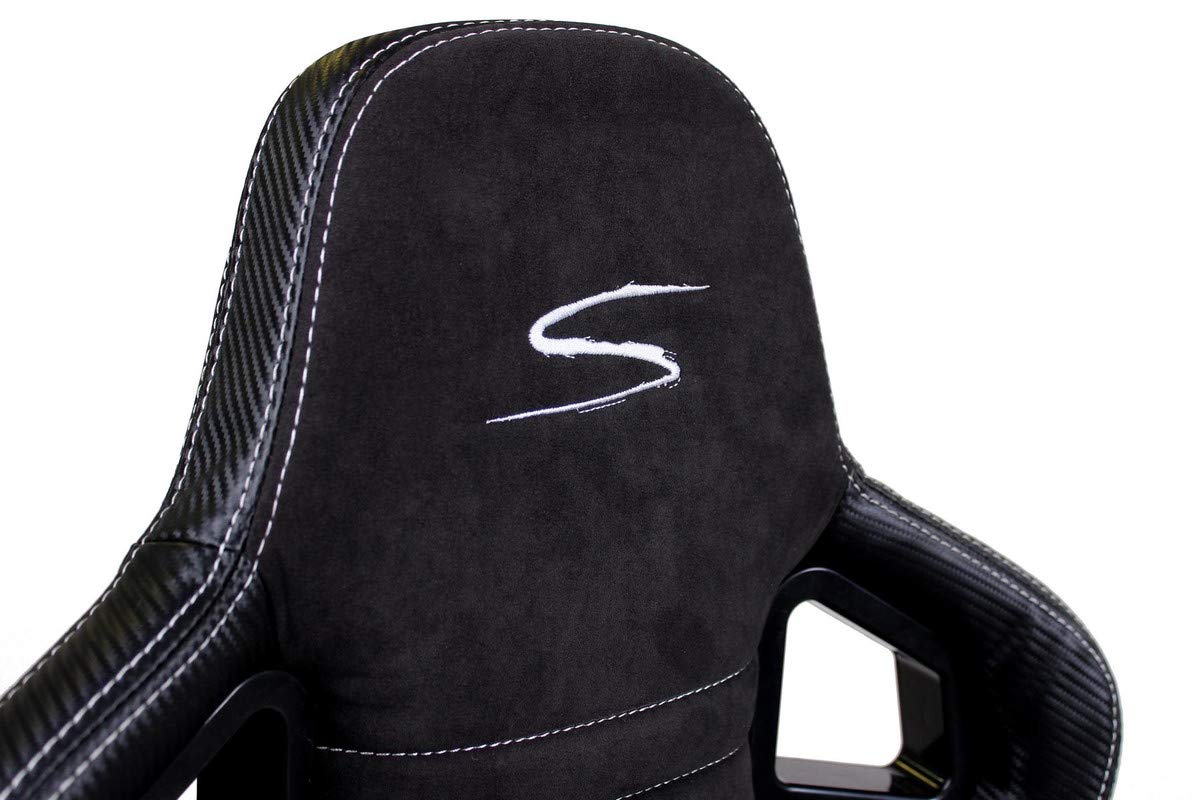 Speedmaster PRO Zero-Flex Racing Simulator Cockpit, SIM Racing Cockpit Rennsimulations-Stuhl mit Lenkrad- & Pedalablage Rot (Race Weave Anthrazit)