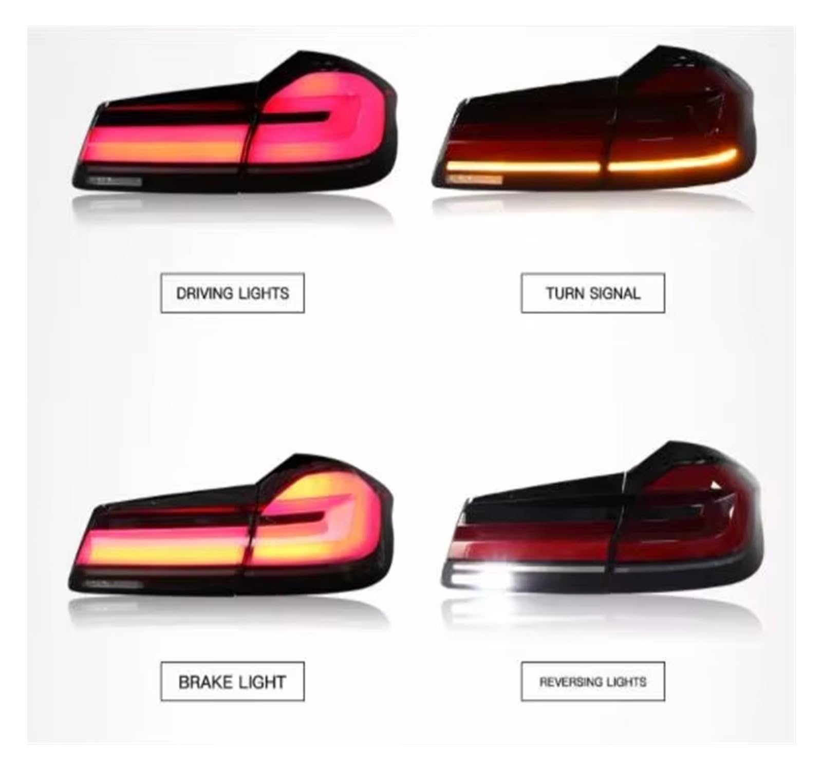 Faros traseros Para 530 540 para M5 F90 2017-2022 G38 G30 luces traseras LED lámparas traseras DRL Plug And Play dirección intermitente 2 unids/set Luces traseras